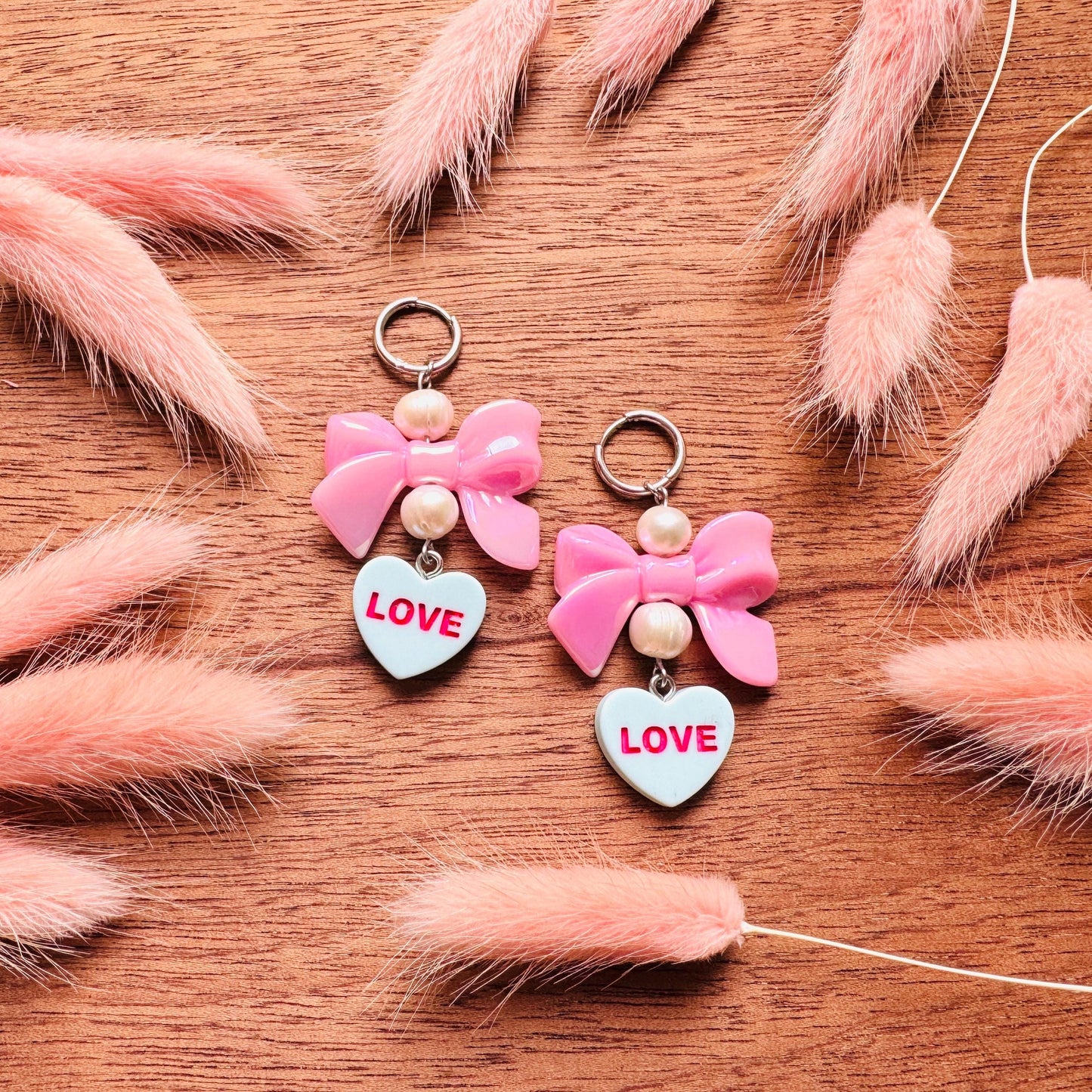 Heart Earrings, Pearl Earrings, Huggie Hoops, Tween Jewelry, Bow Earrings, Best Friend Valentine’s Day Gift, Coquette Gifts for Friend