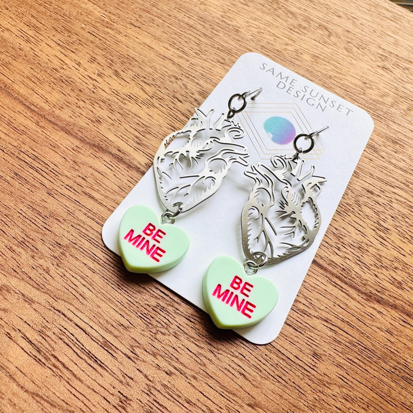 Anatomical Heart Earrings, Heart Earrings, Galentines Day Earrings, Industrial Jewelry, Gothic Earrings Men, Valentines Gift For Her Jewelry