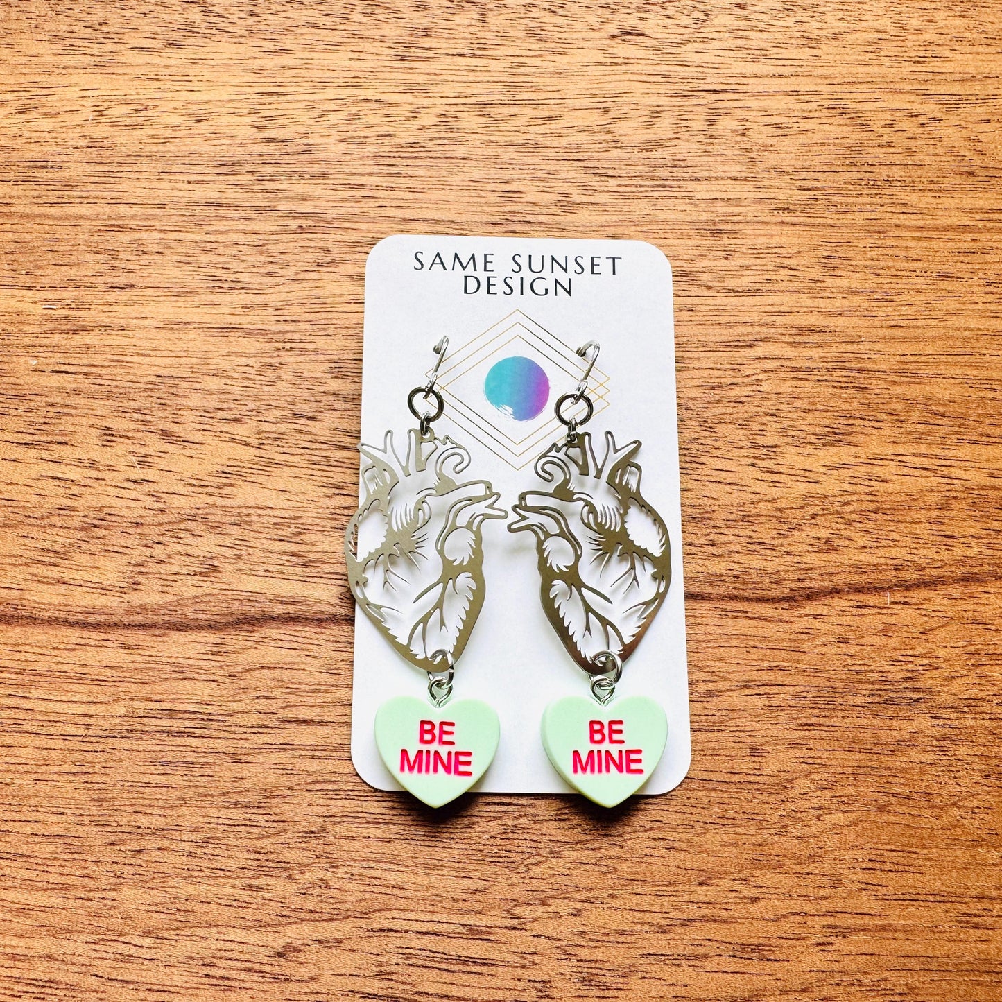 Anatomical Heart Earrings, Heart Earrings, Galentines Day Earrings, Industrial Jewelry, Gothic Earrings Men, Valentines Gift For Her Jewelry