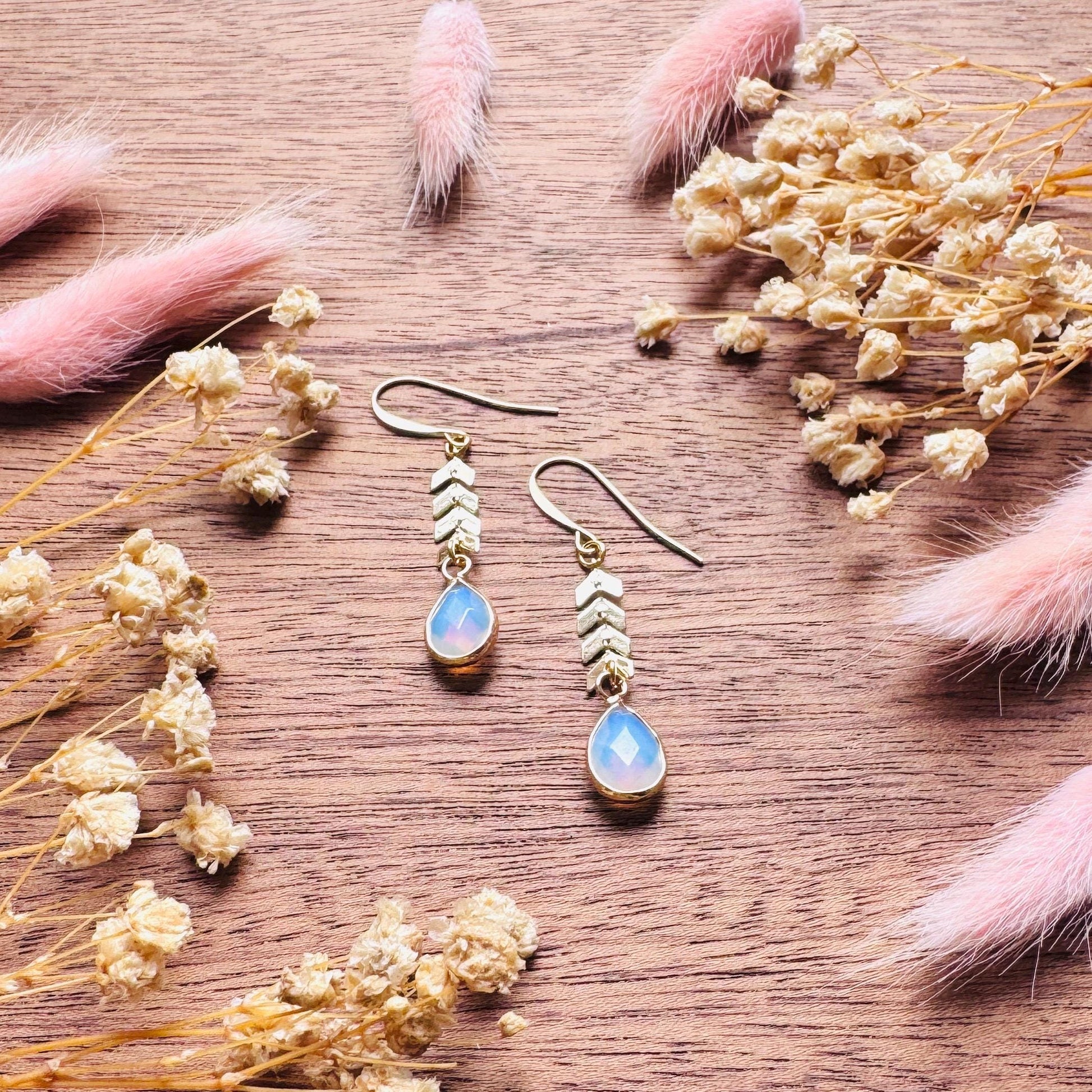 Opalite Earrings, Western Earrings, Wedding Jewelry, Boho Dangle Earrings, Trendy Jewelry 2026, Bridal Jewelry, Witchy Gifts for Her