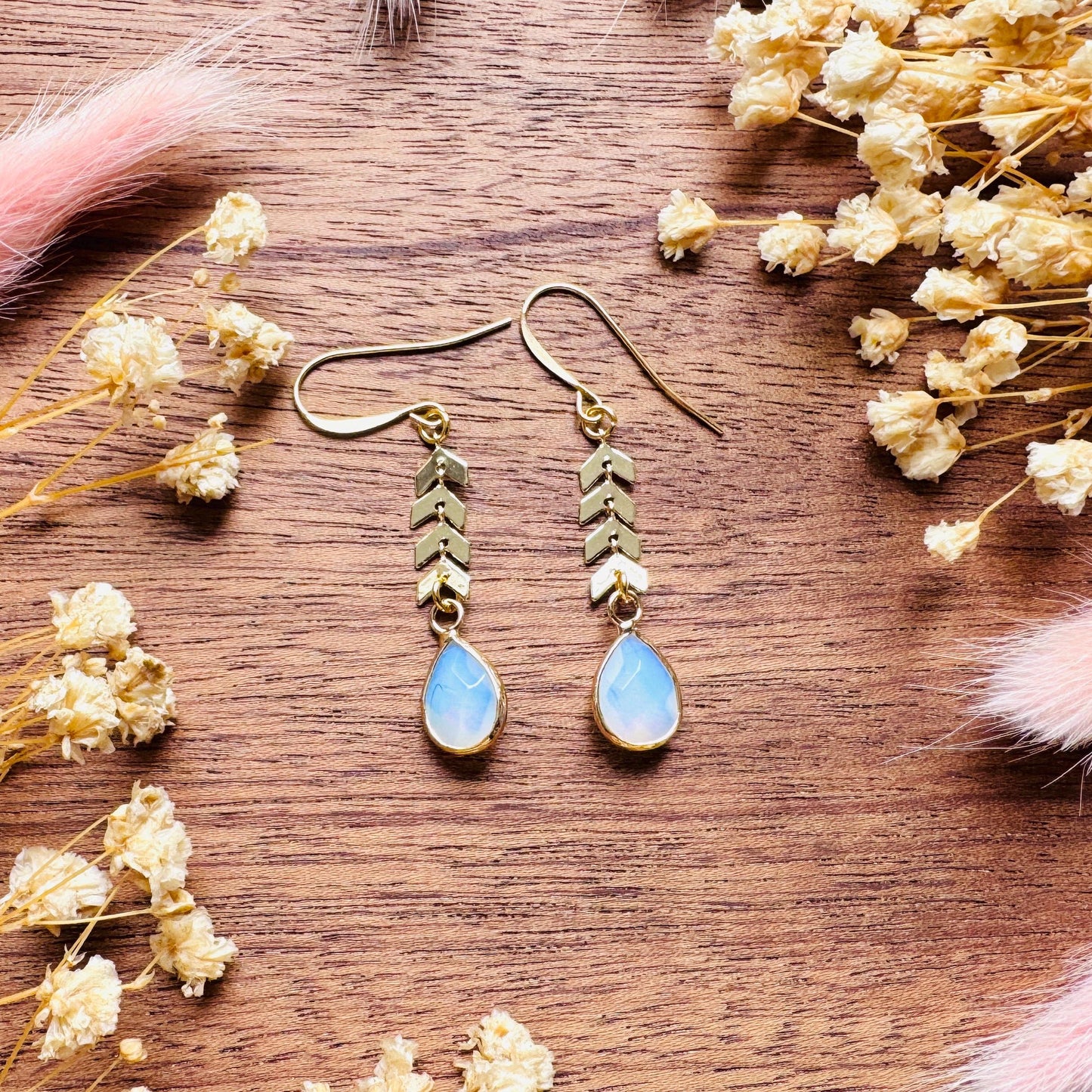Opalite Earrings, Western Earrings, Wedding Jewelry, Boho Dangle Earrings, Trendy Jewelry 2026, Bridal Jewelry, Witchy Gifts for Her