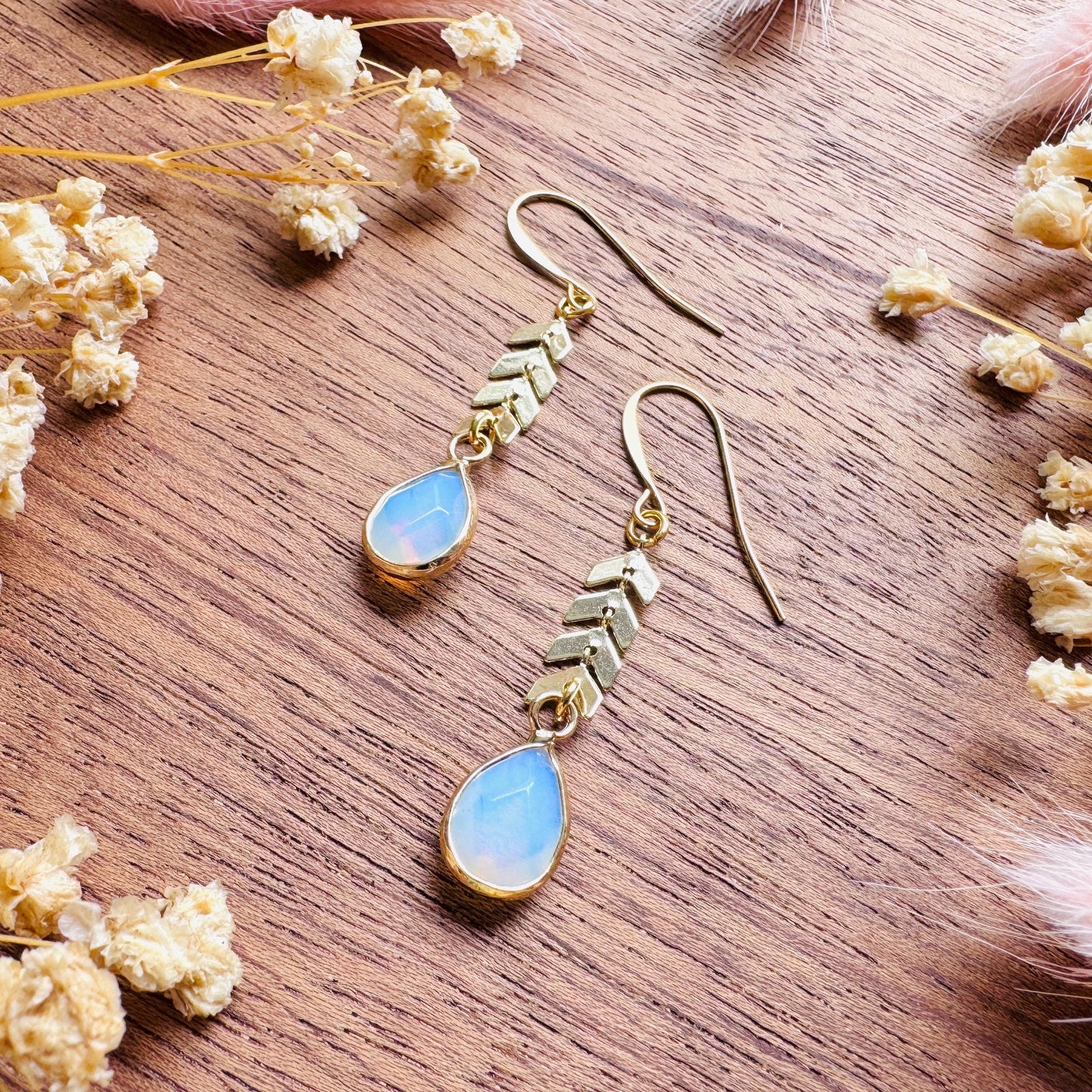 Opalite Earrings, Western Earrings, Wedding Jewelry, Boho Dangle Earrings, Trendy Jewelry 2026, Bridal Jewelry, Witchy Gifts for Her