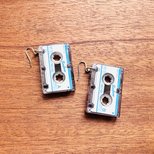 Cassette Tape Earrings, Retro Jewelry, Vintage Style Earrings, 80s Vibes, Tween Jewelry, Goth Girl Gifts, Teacher Gift, 90s Aesthetic
