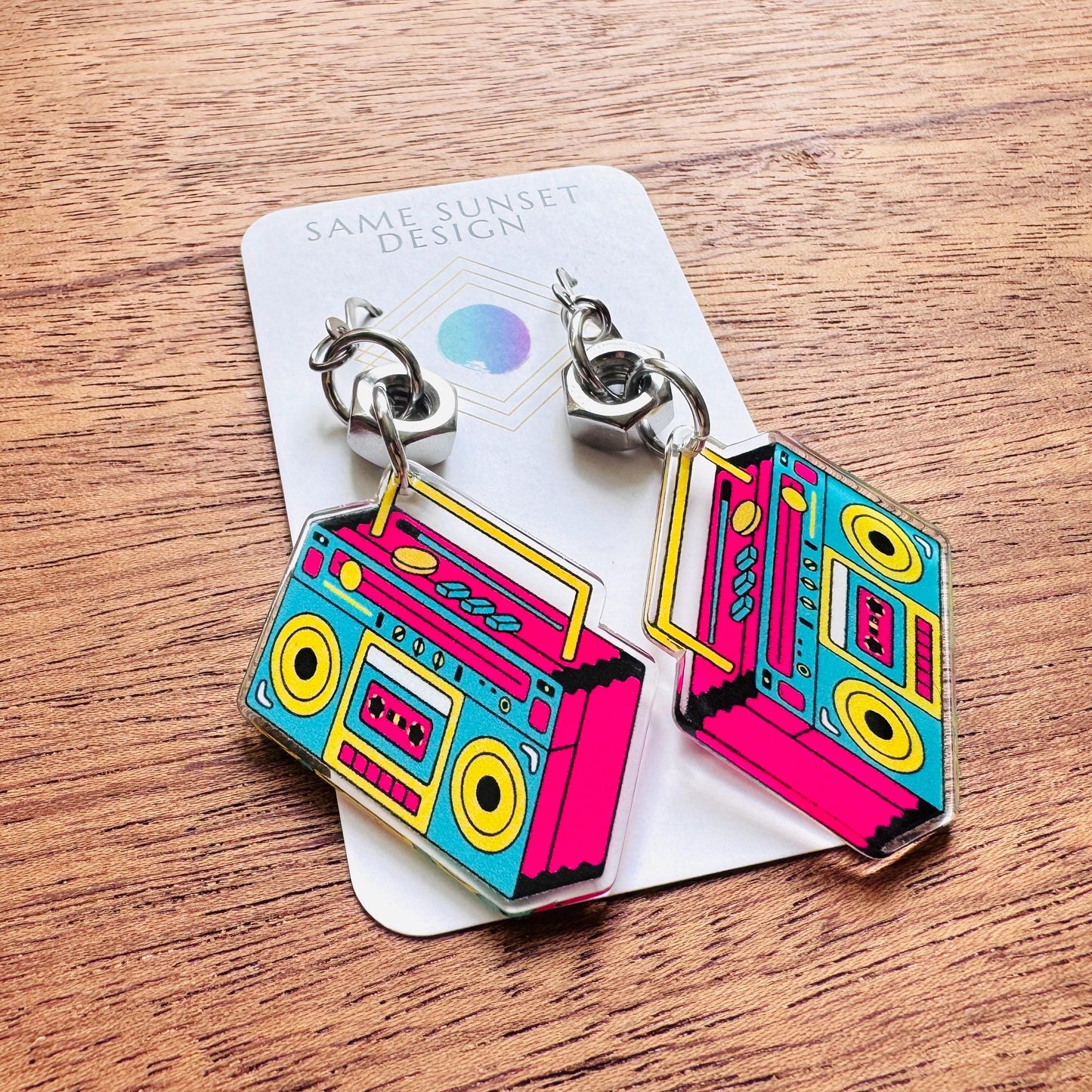 Boombox Earrings, 90s Vibes, 80s Aesthetic, Trendy Jewelry 2026, Vintage Style Earrings, Tween Jewelry, Goth Girl Gifts, Retro, Fun Jewelry