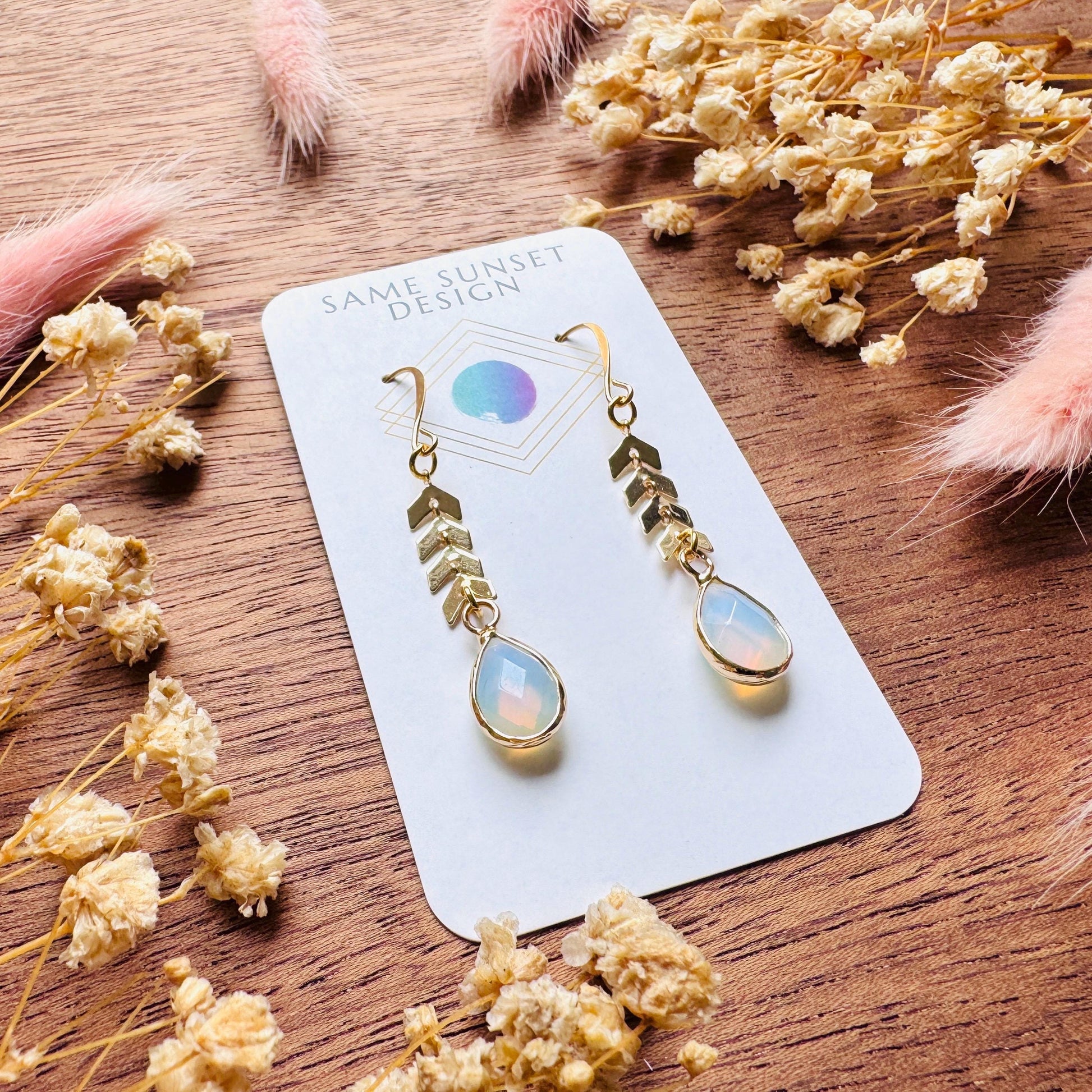 Opalite Earrings, Western Earrings, Wedding Jewelry, Boho Dangle Earrings, Trendy Jewelry 2026, Bridal Jewelry, Witchy Gifts for Her