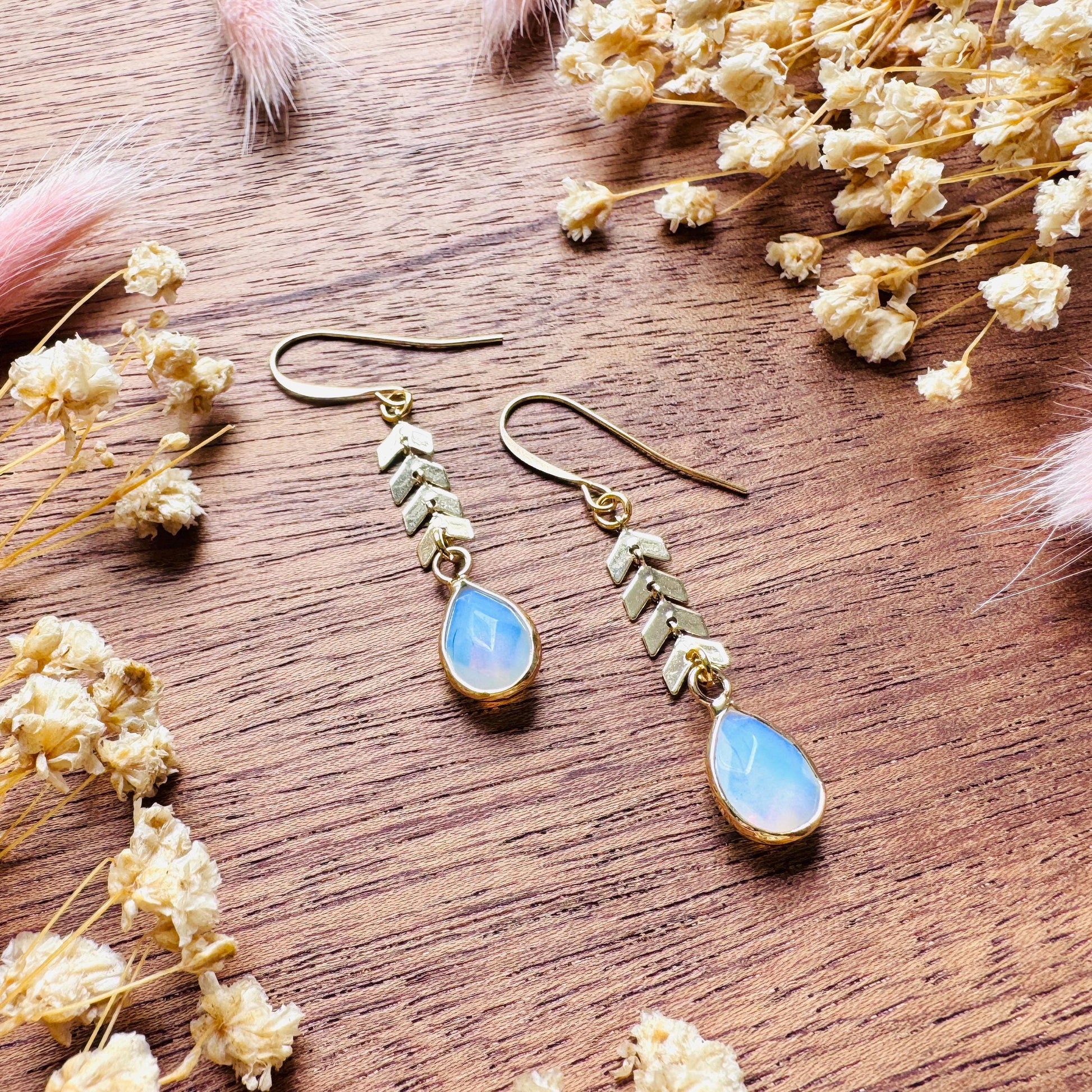 Opalite Earrings, Western Earrings, Wedding Jewelry, Boho Dangle Earrings, Trendy Jewelry 2026, Bridal Jewelry, Witchy Gifts for Her