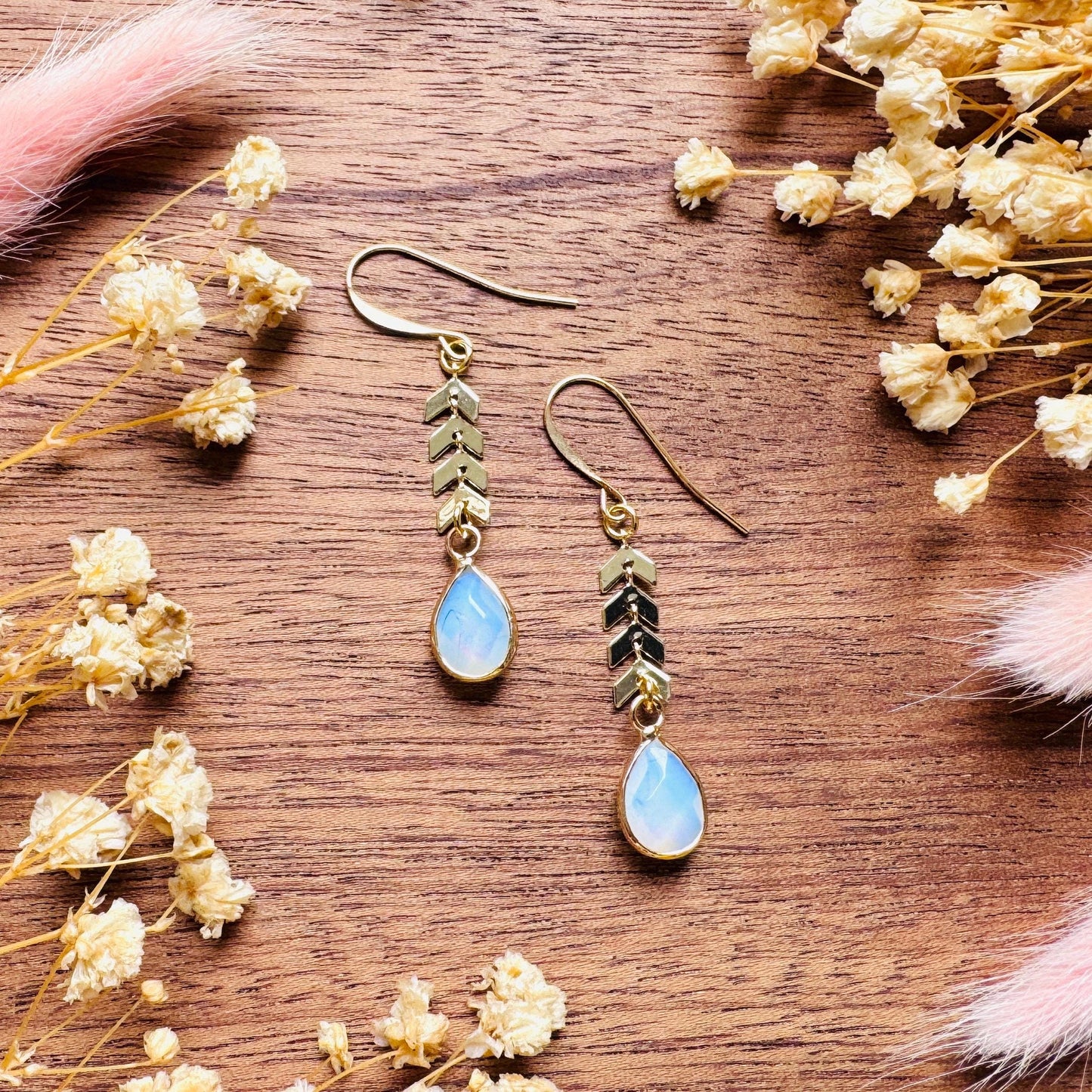 Opalite Earrings, Western Earrings, Wedding Jewelry, Boho Dangle Earrings, Trendy Jewelry 2026, Bridal Jewelry, Witchy Gifts for Her