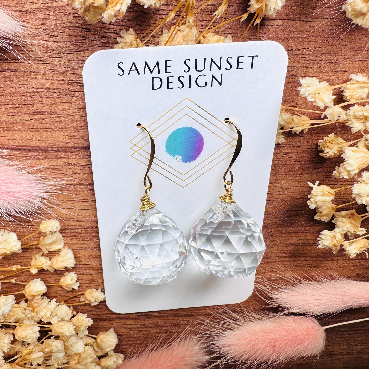Glass Crystal Earrings, Prism Earrings, Boho Chic Earrings, Trendy Jewelry 2026, Mothers Day Gift From Daughter, Witchy Gifts for Her