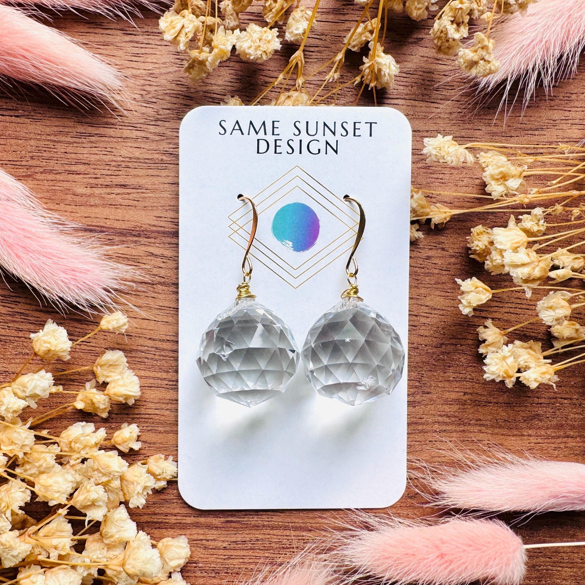 Glass Crystal Earrings, Prism Earrings, Boho Chic Earrings, Trendy Jewelry 2026, Mothers Day Gift From Daughter, Witchy Gifts for Her