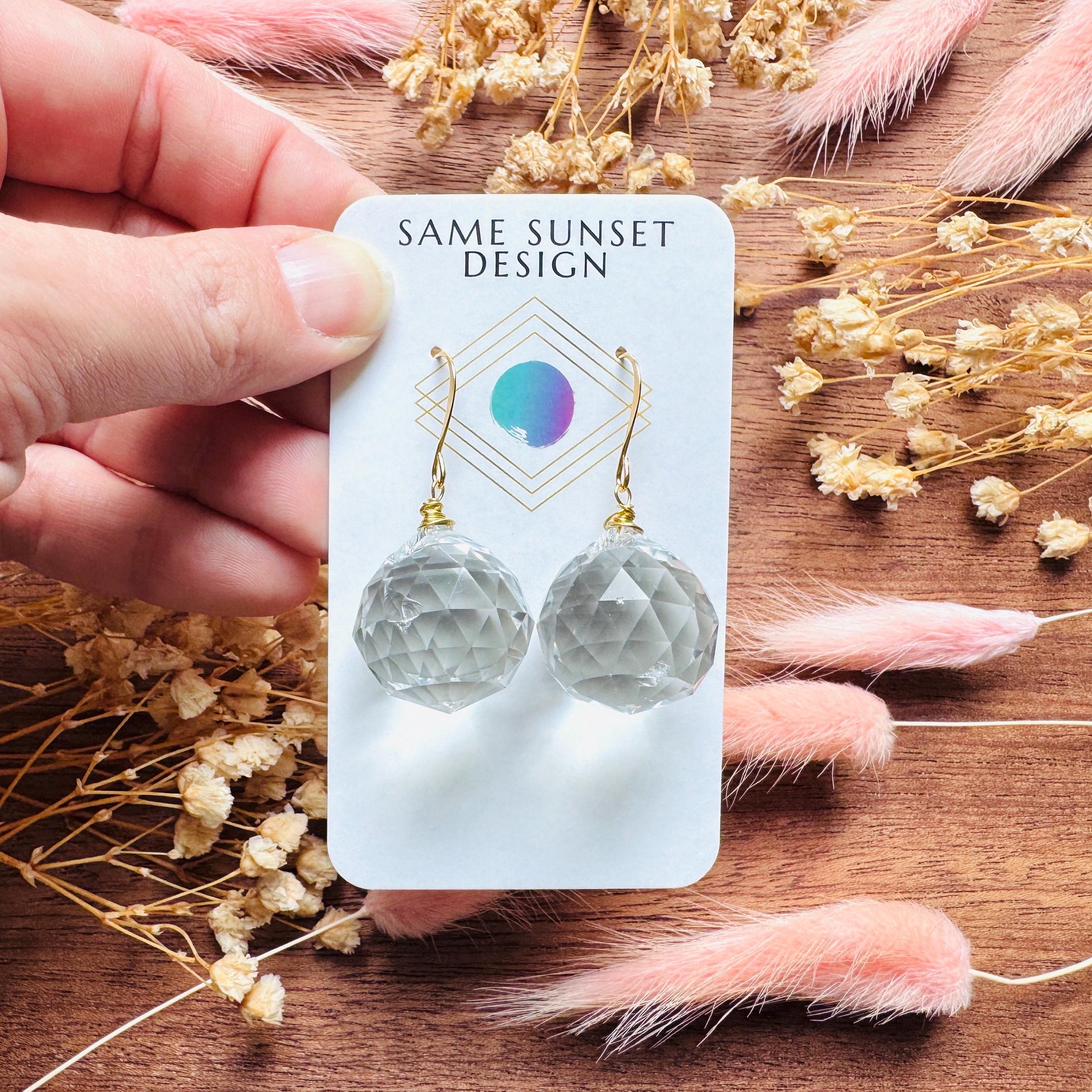 Glass Crystal Earrings, Prism Earrings, Boho Chic Earrings, Trendy Jewelry 2026, Mothers Day Gift From Daughter, Witchy Gifts for Her