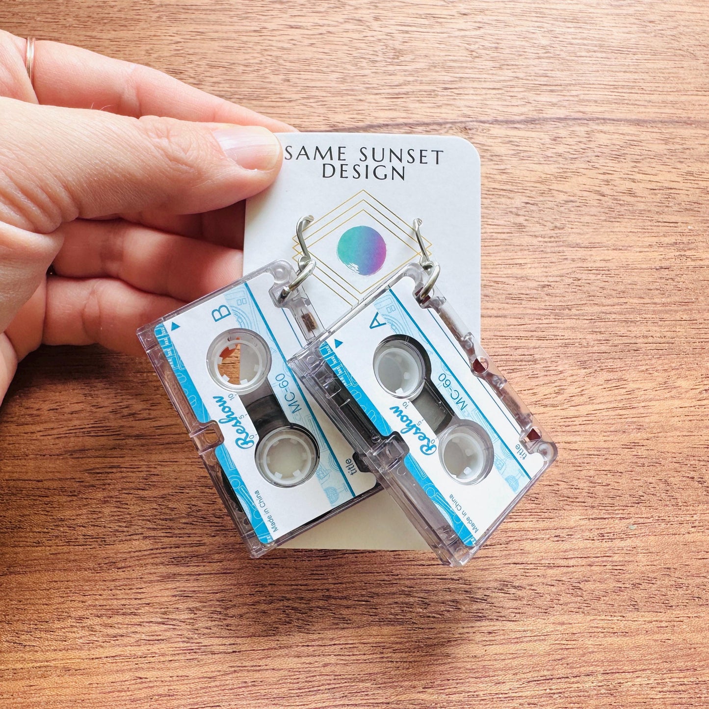 Cassette Tape Earrings, Retro Jewelry, Vintage Style Earrings, 80s Vibes, Tween Jewelry, Goth Girl Gifts, Teacher Gift, 90s Aesthetic