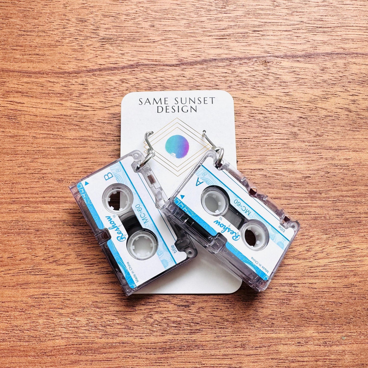 Cassette Tape Earrings, Retro Jewelry, Vintage Style Earrings, 80s Vibes, Tween Jewelry, Goth Girl Gifts, Teacher Gift, 90s Aesthetic