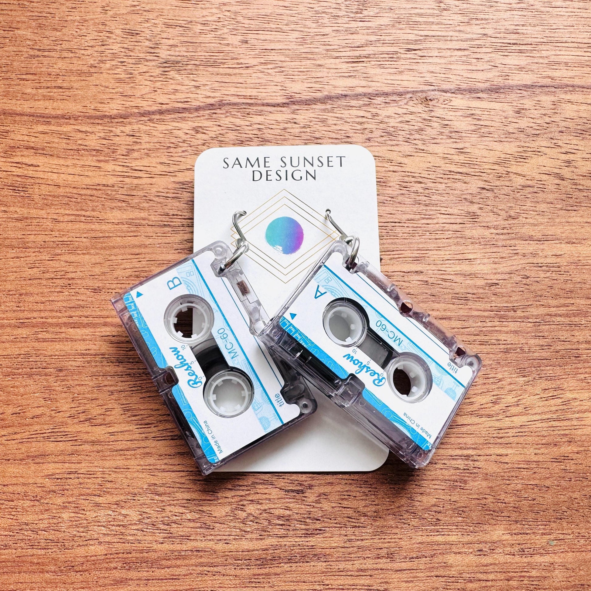Cassette Tape Earrings, Retro Jewelry, Vintage Style Earrings, 80s Vibes, Tween Jewelry, Goth Girl Gifts, Teacher Gift, 90s Aesthetic