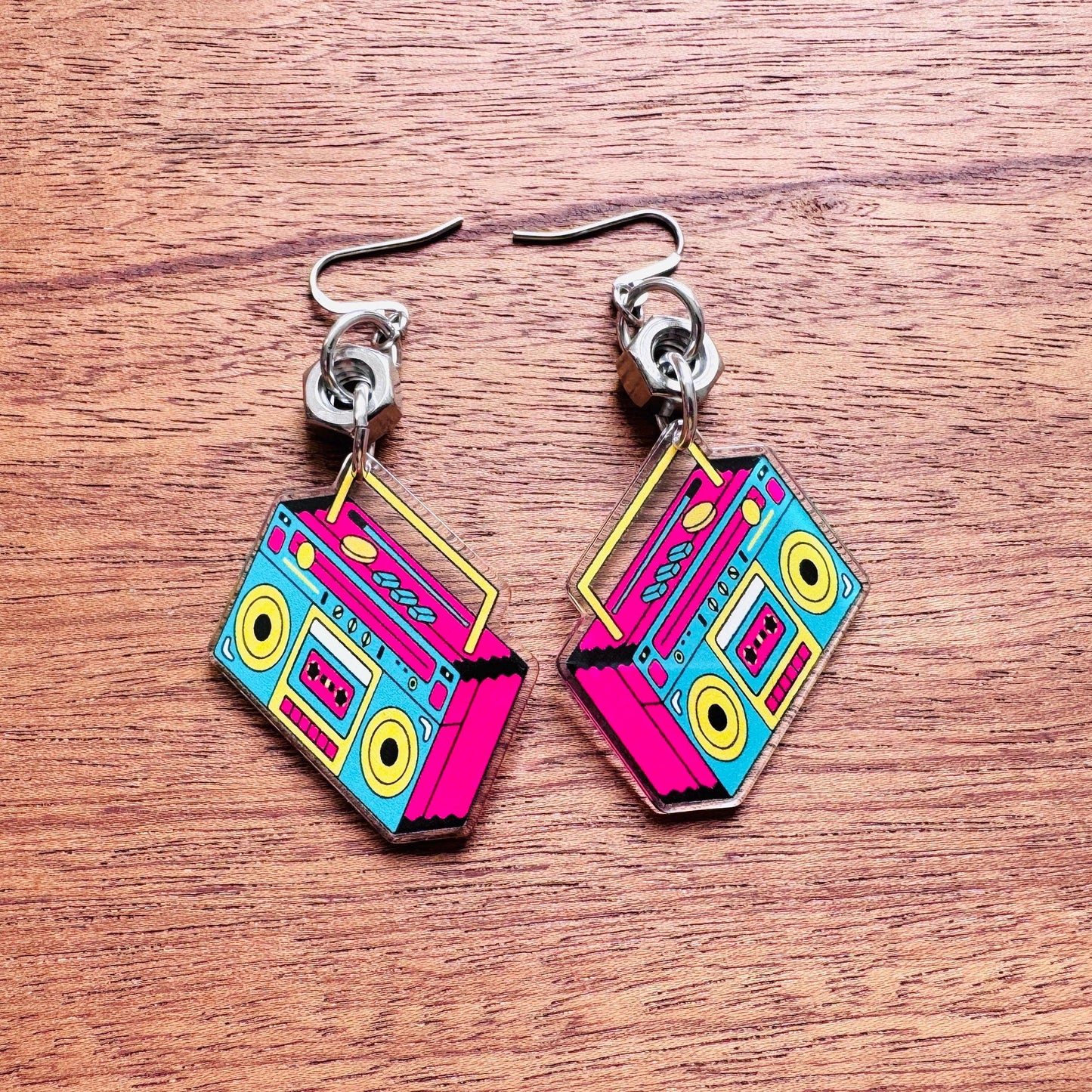 Boombox Earrings, 90s Vibes, 80s Aesthetic, Trendy Jewelry 2026, Vintage Style Earrings, Tween Jewelry, Goth Girl Gifts, Retro, Fun Jewelry