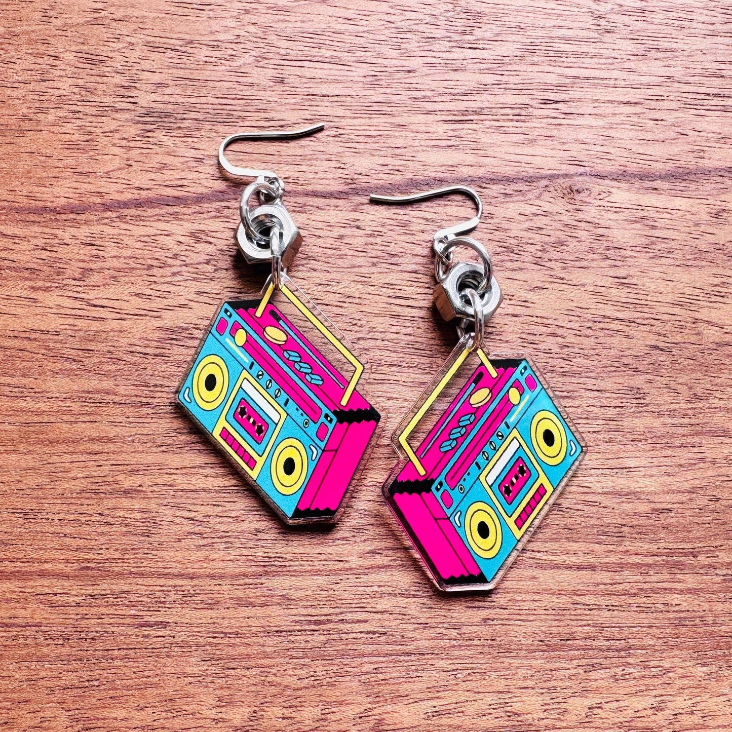 Boombox Earrings, 90s Vibes, 80s Aesthetic, Trendy Jewelry 2026, Vintage Style Earrings, Tween Jewelry, Goth Girl Gifts, Retro, Fun Jewelry