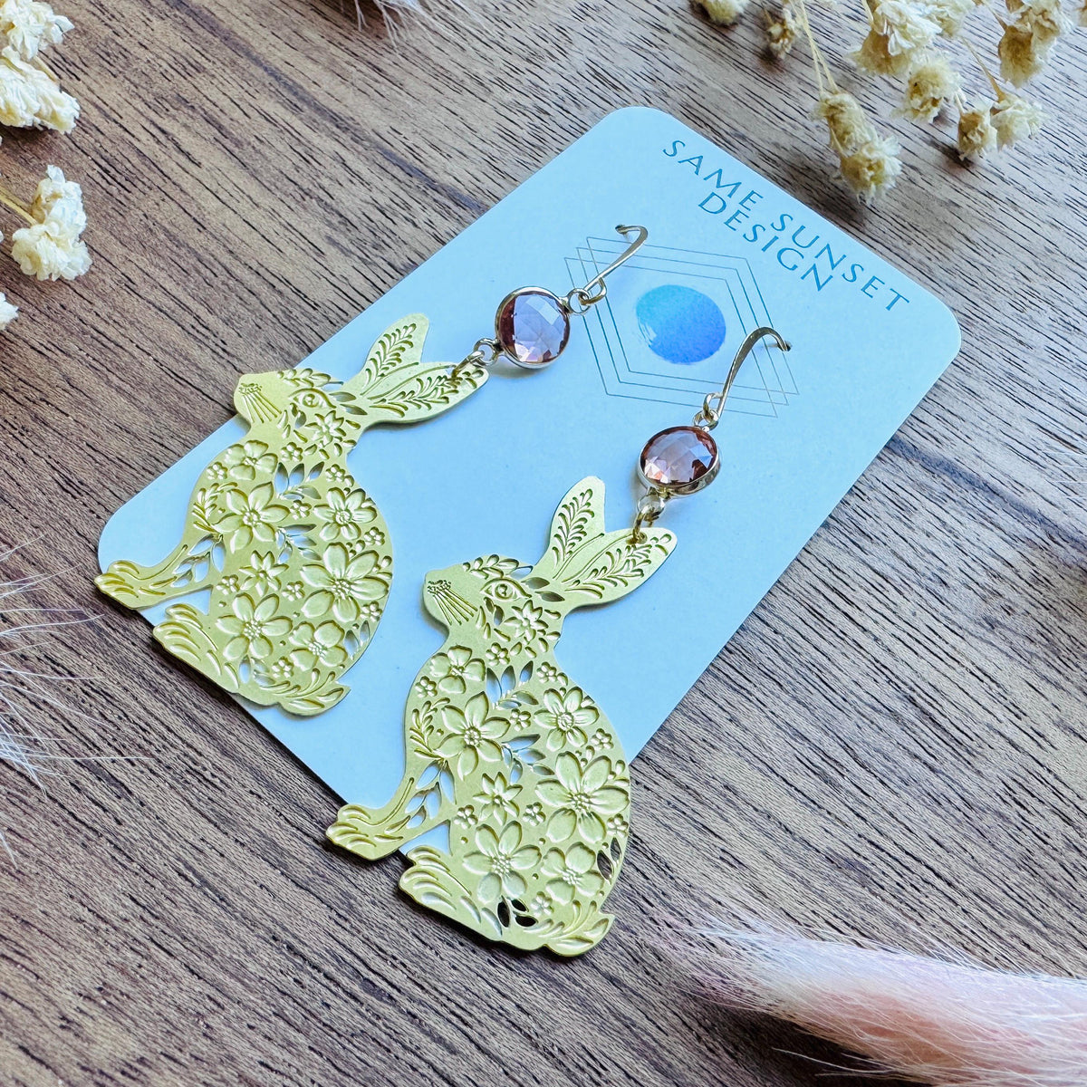 Bunny Earrings, Animal Earrings Gold, Easter Earrings, Kawaii Gifts, English Teacher Gift, Coquette Gifts for Friend, Boho Chic Jewelry