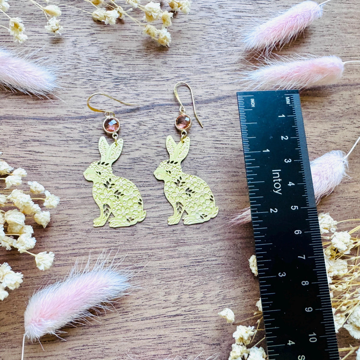 Bunny Earrings, Animal Earrings Gold, Easter Earrings, Kawaii Gifts, English Teacher Gift, Coquette Gifts for Friend, Boho Chic Jewelry