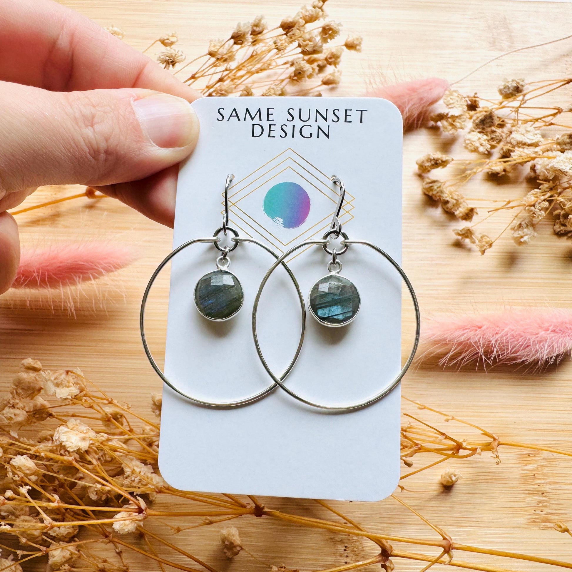 Labradorite Earrings, Silver Hoop Earrings, Natural Gemstone Jewelry, Wedding Jewelry, Trendy Jewelry 2026, Boho, Mothers Day Gift Ideas