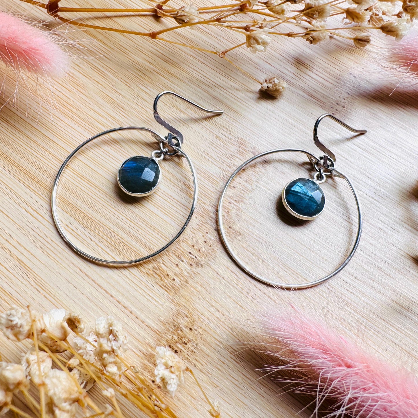 Labradorite Earrings, Silver Hoop Earrings, Natural Gemstone Jewelry, Wedding Jewelry, Trendy Jewelry 2026, Boho, Mothers Day Gift Ideas