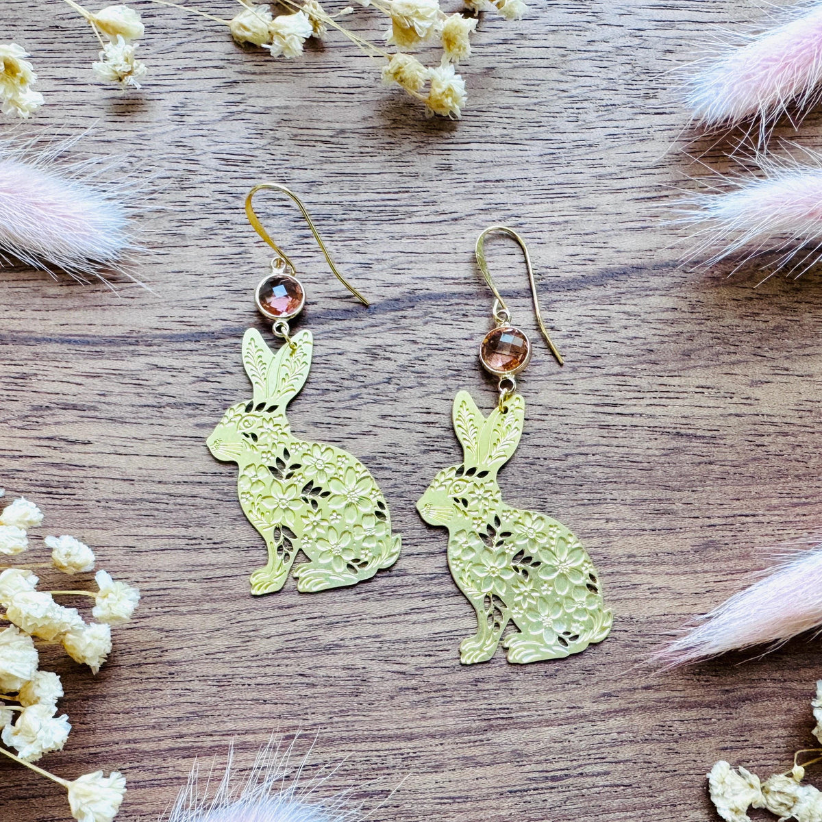 Bunny Earrings, Animal Earrings Gold, Easter Earrings, Kawaii Gifts, English Teacher Gift, Coquette Gifts for Friend, Boho Chic Jewelry
