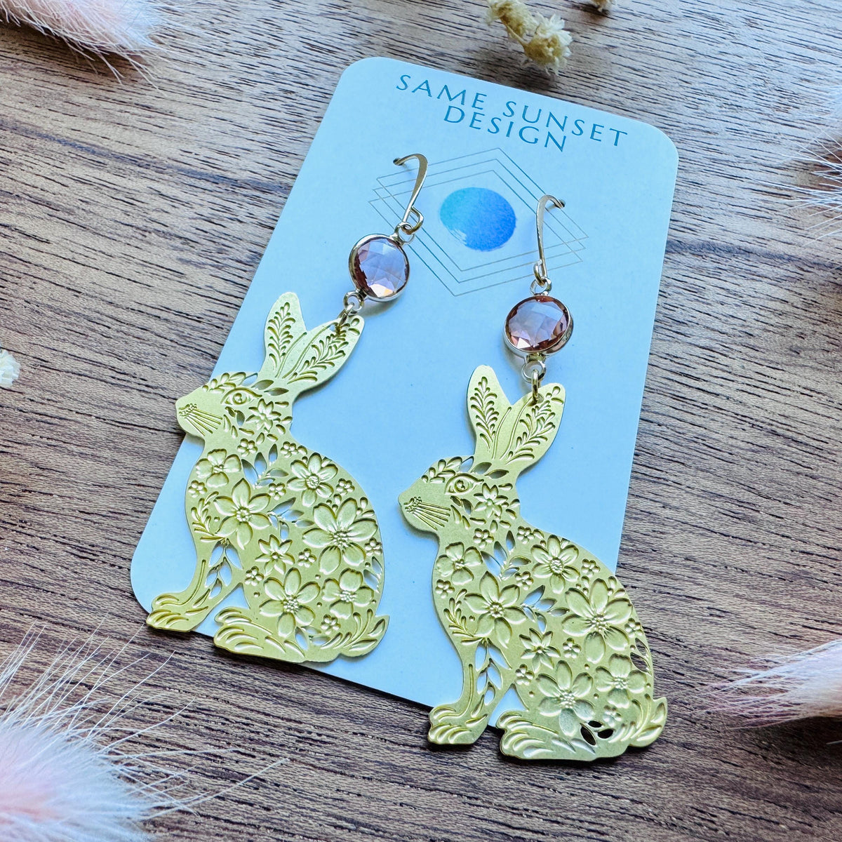 Bunny Earrings, Animal Earrings Gold, Easter Earrings, Kawaii Gifts, English Teacher Gift, Coquette Gifts for Friend, Boho Chic Jewelry