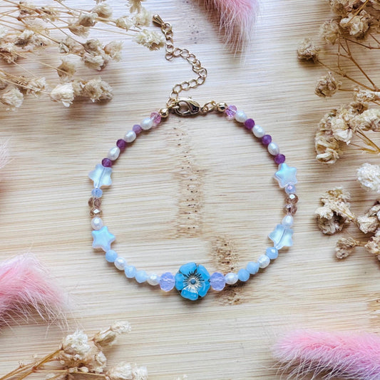Beaded Bracelets for Women, Pearl Bracelet, Flower Bracelet, Star Bracelet, Fairycore Bracelet, Mothers Day Gift Ideas, Kawaii Gifts