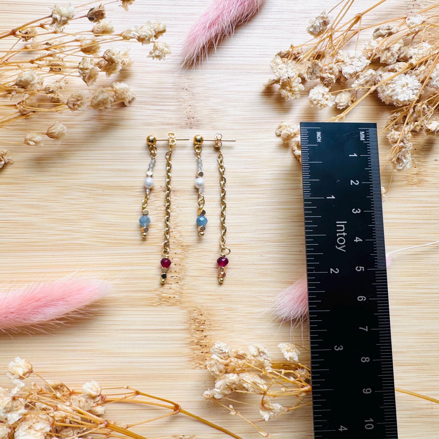 Garnet Earrings, Freshwater Pearl Studs Small, Aquamarine Earrings, Wedding Jewelry, January Earrings, Gemstone Earrings, Boho Chic