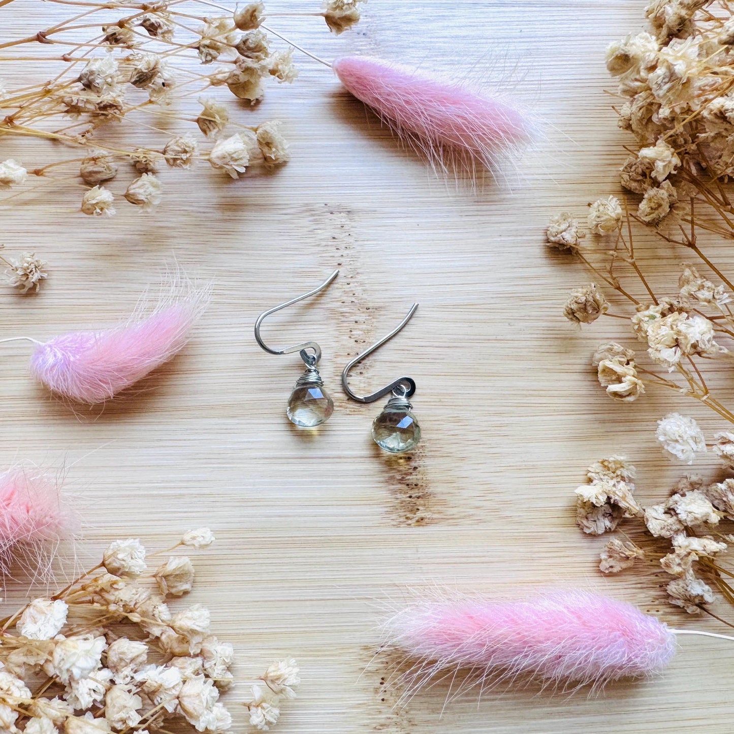 Green Amethyst Earrings, Earrings Dangle Boho, Minimalistic Witchy Jewelry, Natural Gemstone Jewelry, Mothers Day Gift From Son, Silver