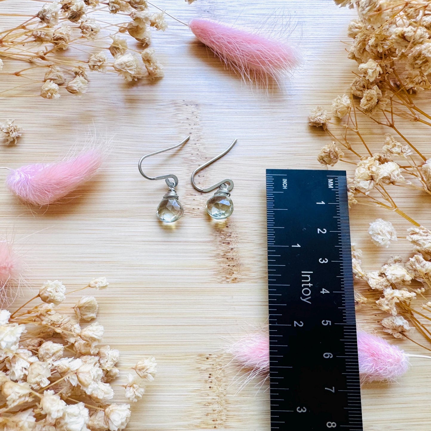 Green Amethyst Earrings, Earrings Dangle Boho, Minimalistic Witchy Jewelry, Natural Gemstone Jewelry, Mothers Day Gift From Son, Silver