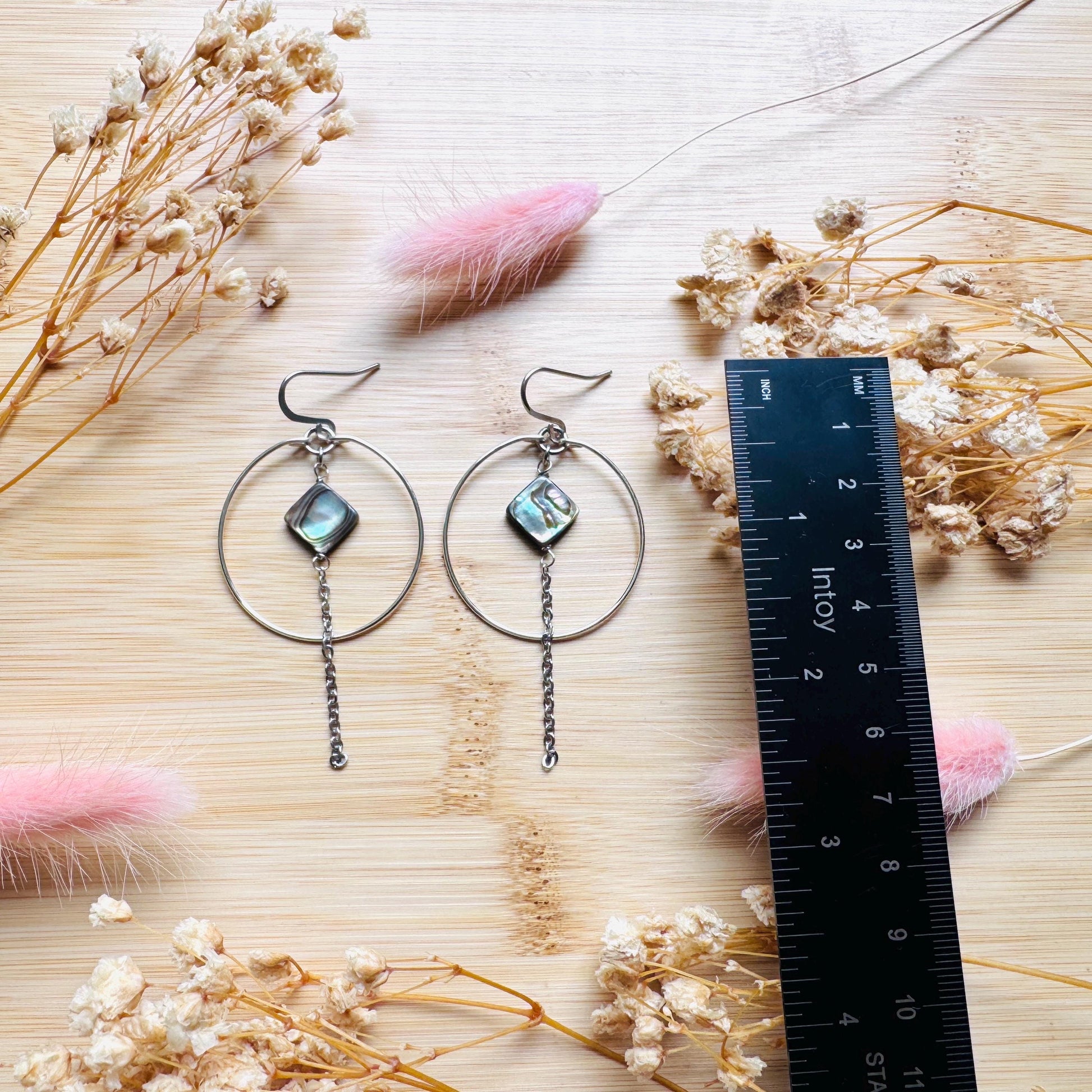 Abalone Earrings, Silver Hoop Earrings, Shell Jewelry, Green Earrings, Natural Gemstone Jewelry, Wedding Jewelry, Mothers Day Gift Ideas
