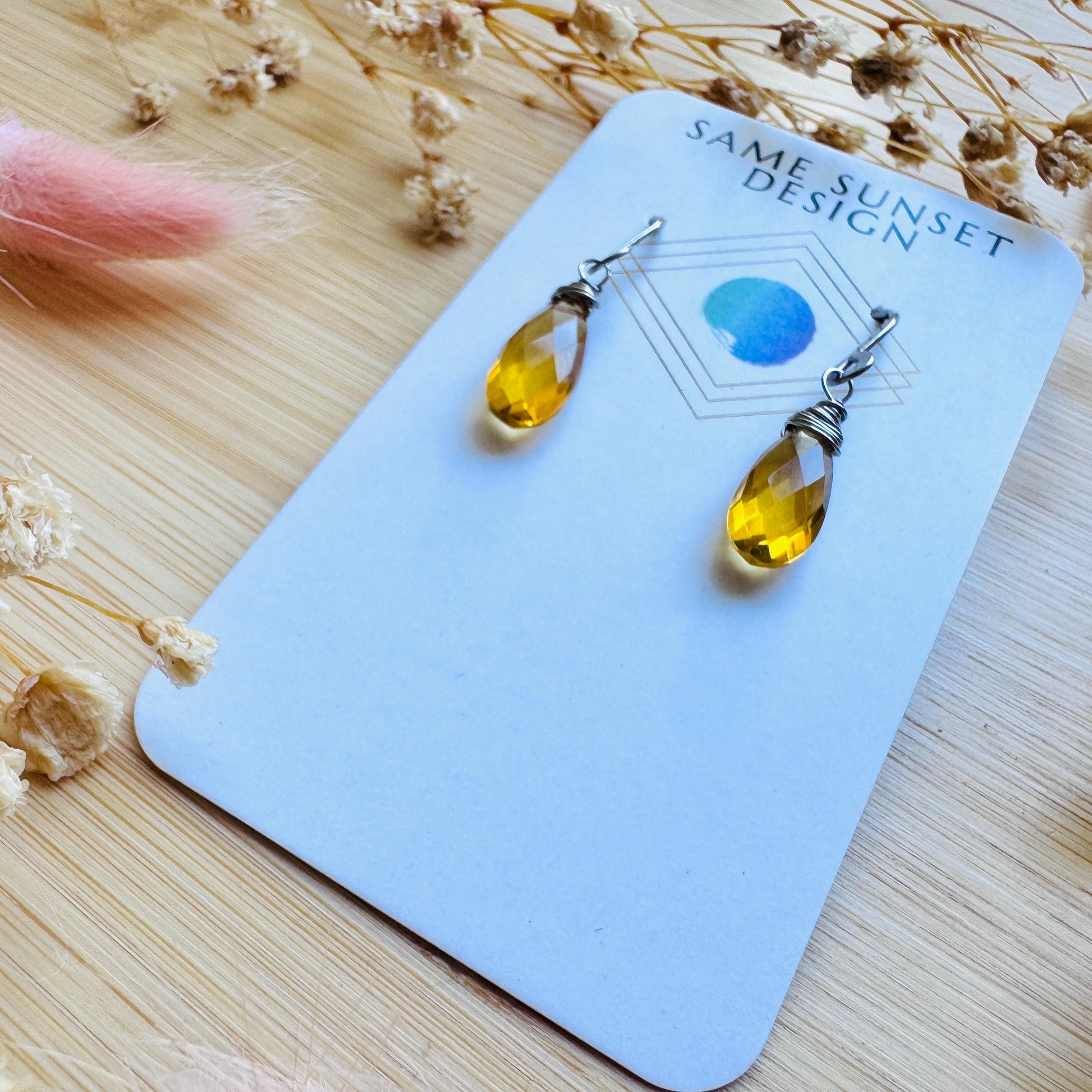 Citrine Earrings Dangle, Silver Jewelry, Springtime Earrings, Western Natural Hippie Boho Festival, Mothers Day Gift From Son, Yellow