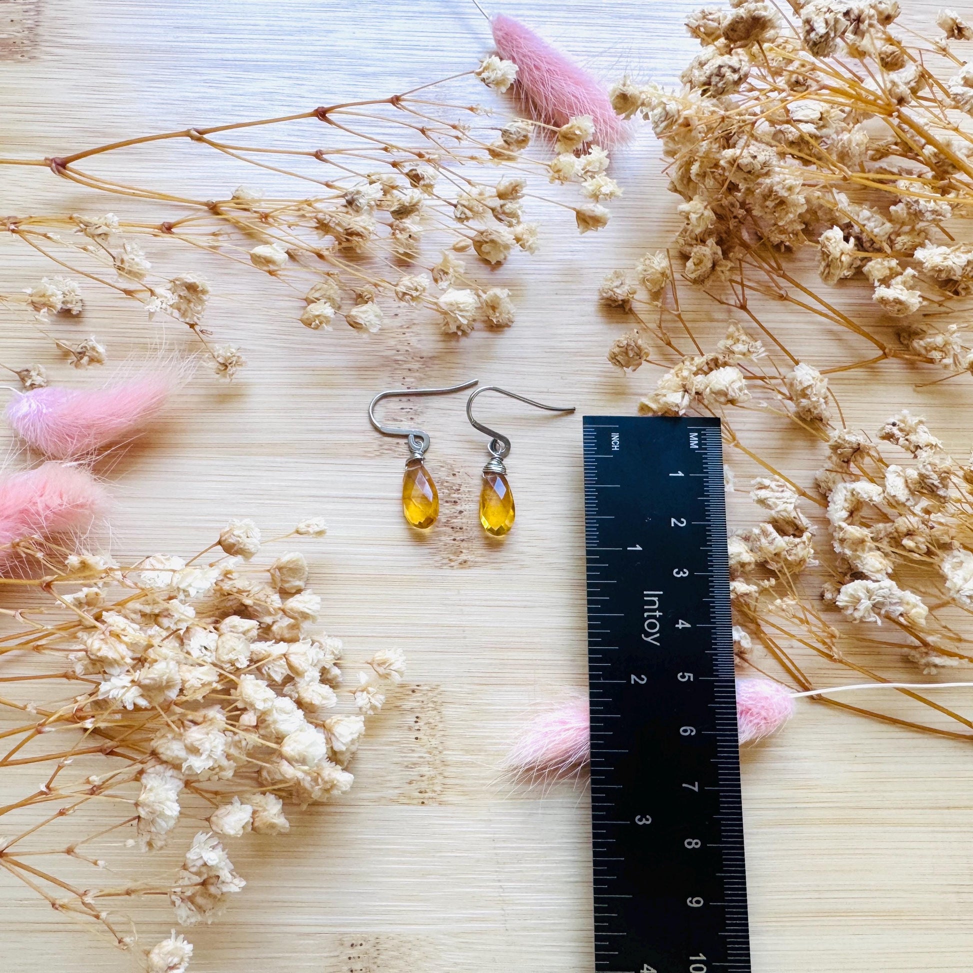 Citrine Earrings Dangle, Silver Jewelry, Springtime Earrings, Western Natural Hippie Boho Festival, Mothers Day Gift From Son, Yellow