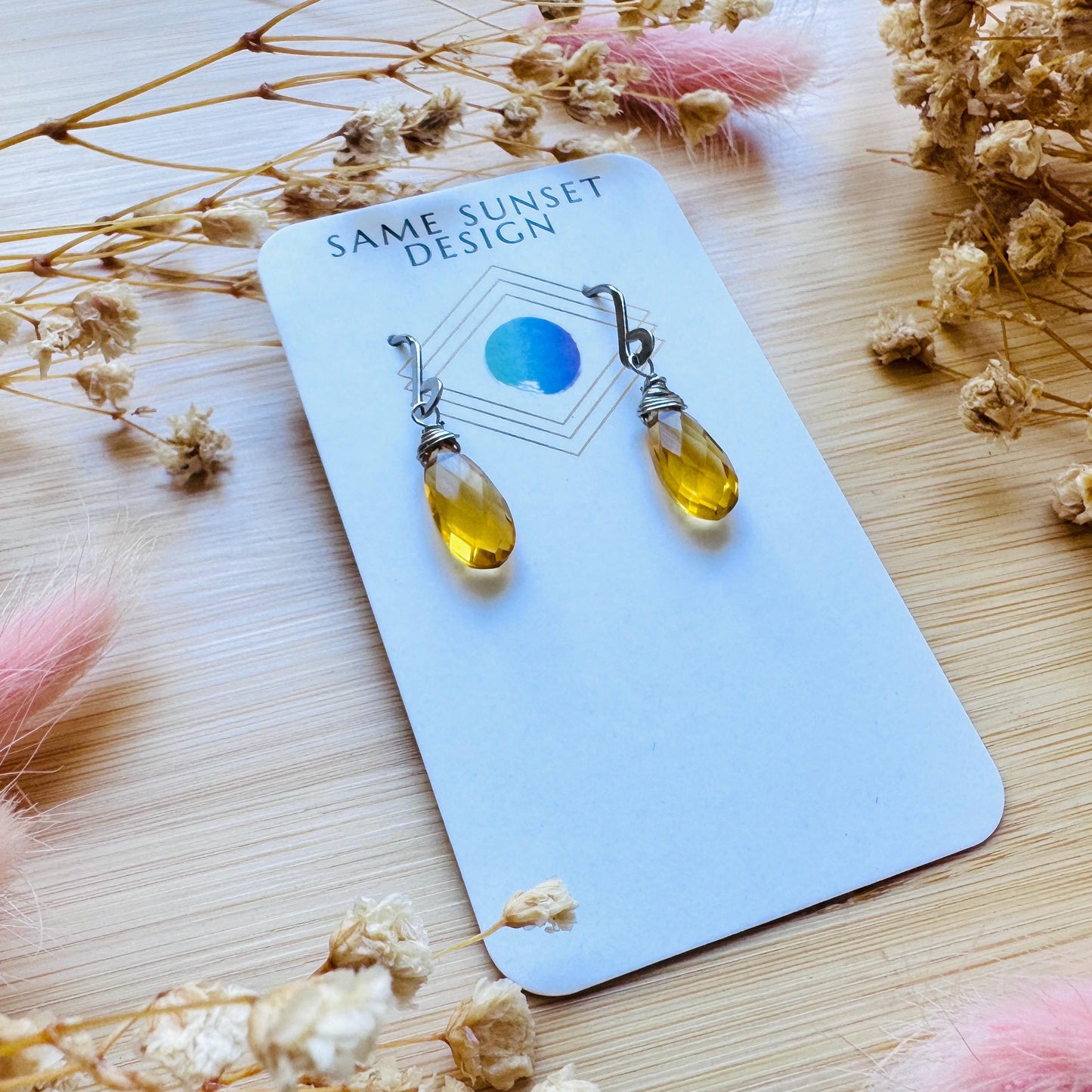 Citrine Earrings Dangle, Silver Jewelry, Springtime Earrings, Western Natural Hippie Boho Festival, Mothers Day Gift From Son, Yellow