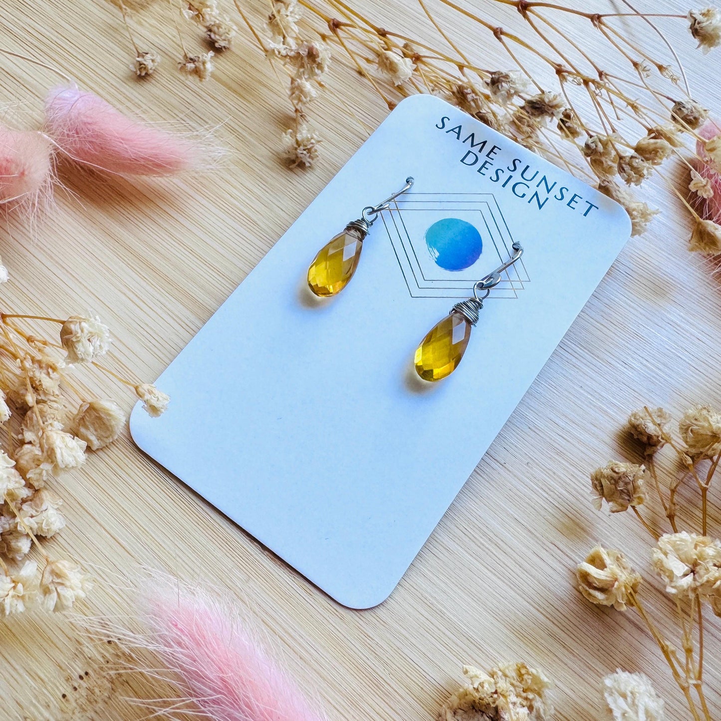 Citrine Earrings Dangle, Silver Jewelry, Springtime Earrings, Western Natural Hippie Boho Festival, Mothers Day Gift From Son, Yellow
