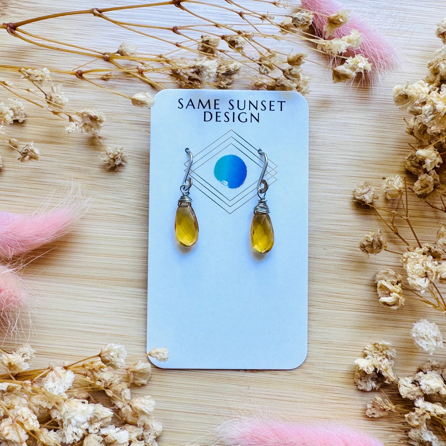 Citrine Earrings Dangle, Silver Jewelry, Springtime Earrings, Western Natural Hippie Boho Festival, Mothers Day Gift From Son, Yellow