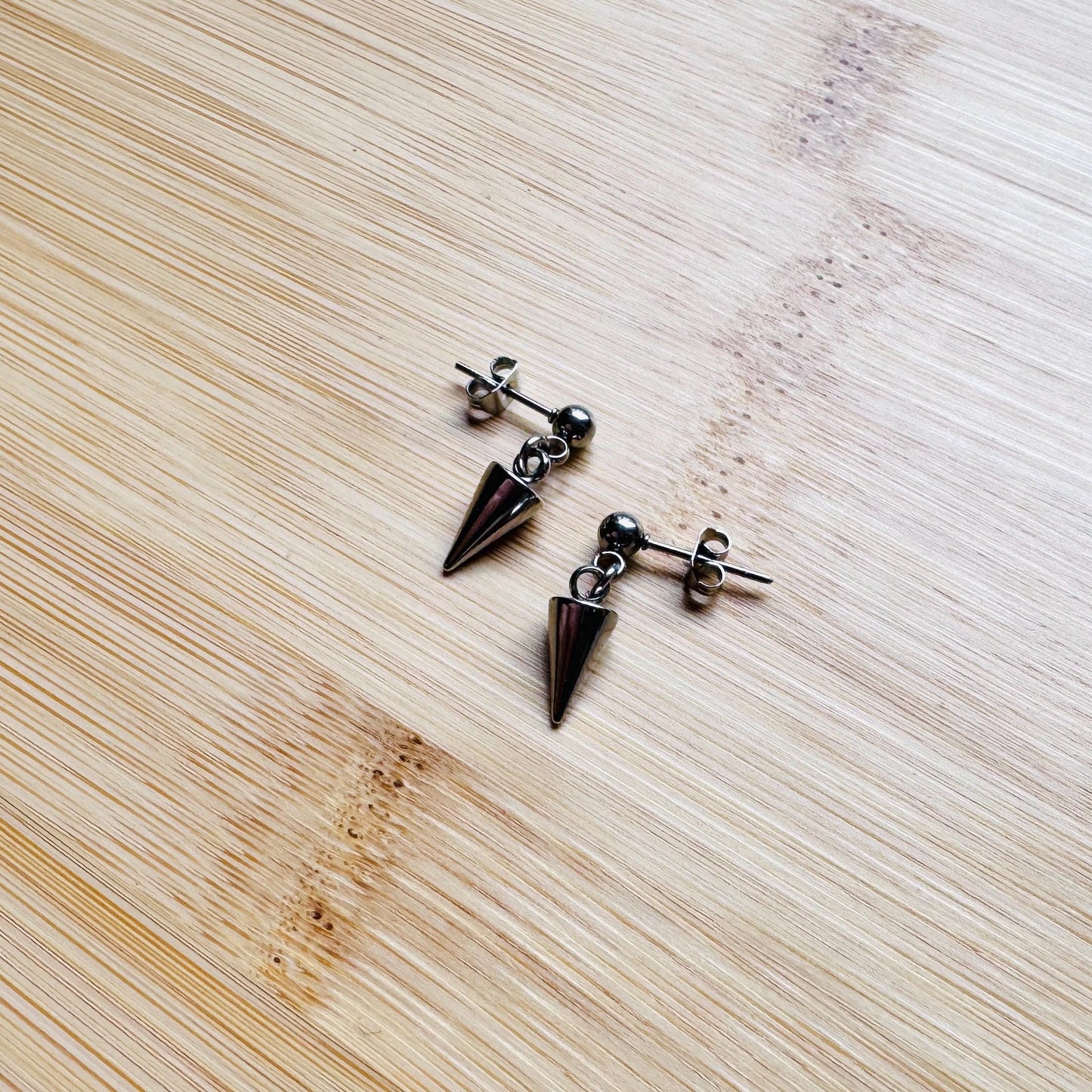 Spike Stud Earrings, Punk Jewelry Men, Goth Jewelry, Sweet 16 Gift for Niece, 90s Vibes, Unique Birthday Gift for Best Friend, Post Earrings