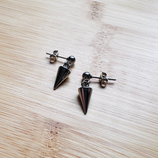 Spike Stud Earrings, Punk Jewelry Men, Goth Jewelry, Sweet 16 Gift for Niece, 90s Vibes, Unique Birthday Gift for Best Friend, Post Earrings