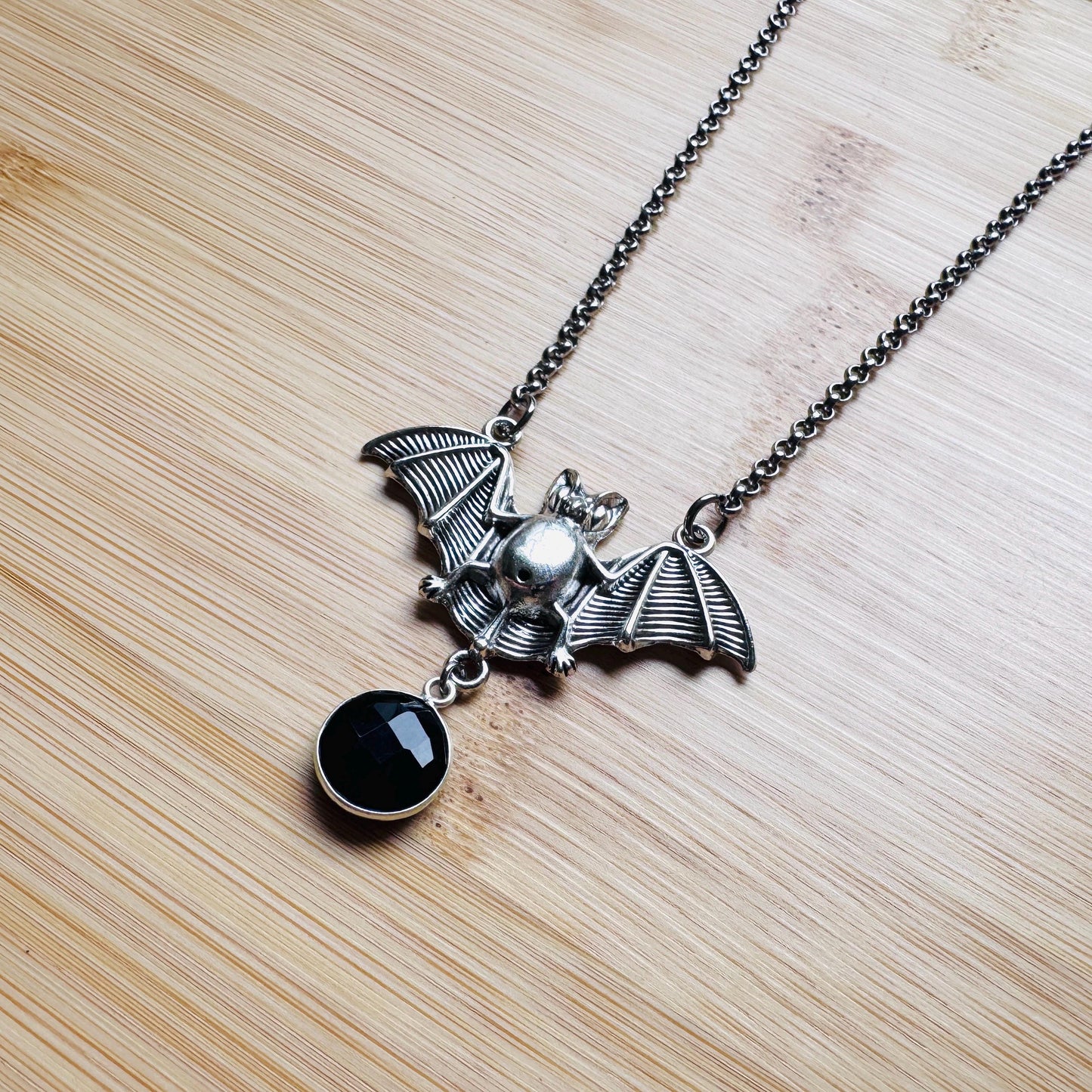 Bat Necklace, Silver Bat, Punk Necklace, Goth Necklace, Halloween Necklace, Halloween Gifts for Women, Sweet 16 Gift for Niece, Witchy Gifts