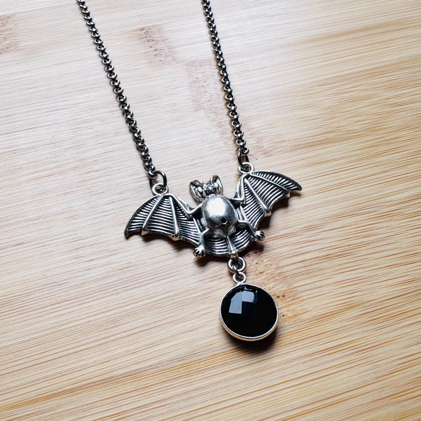 Bat Necklace, Silver Bat, Punk Necklace, Goth Necklace, Halloween Necklace, Halloween Gifts for Women, Sweet 16 Gift for Niece, Witchy Gifts