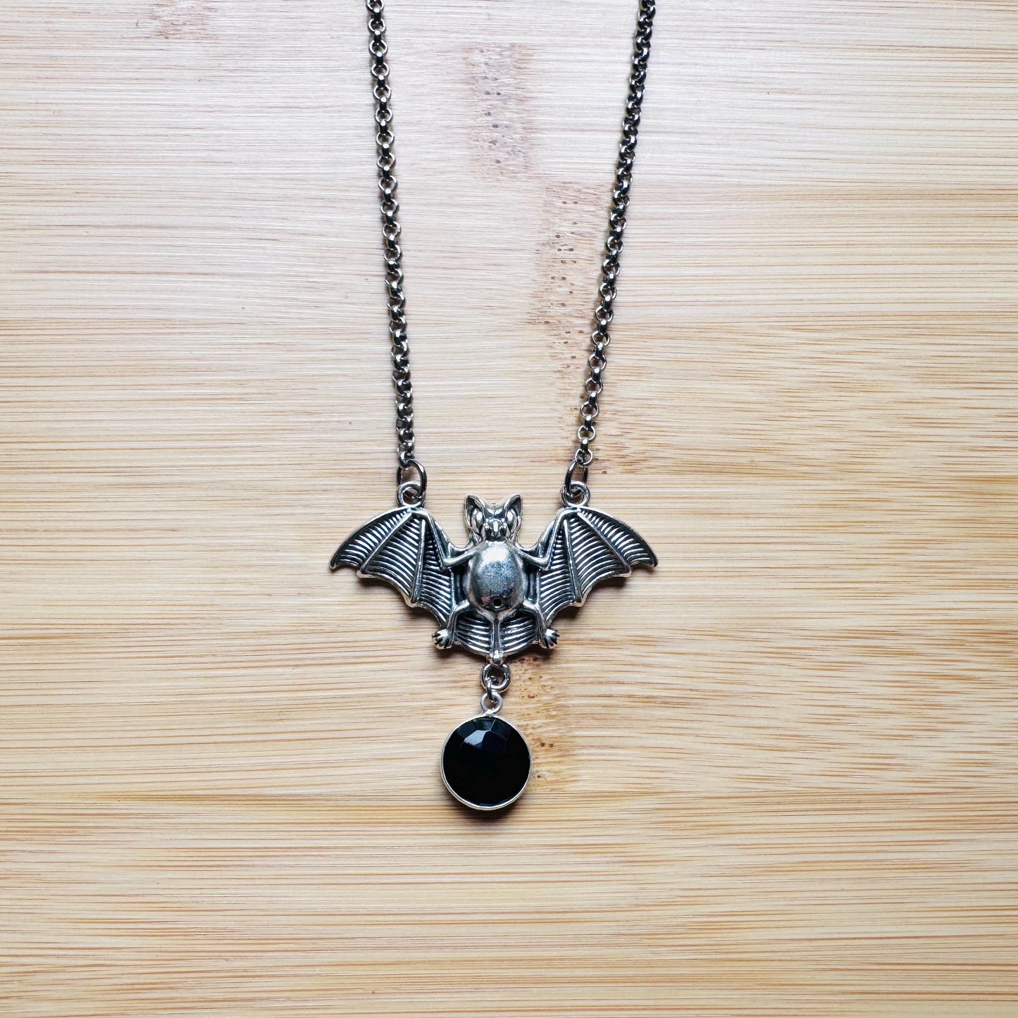 Bat Necklace, Silver Bat, Punk Necklace, Goth Necklace, Halloween Necklace, Halloween Gifts for Women, Sweet 16 Gift for Niece, Witchy Gifts