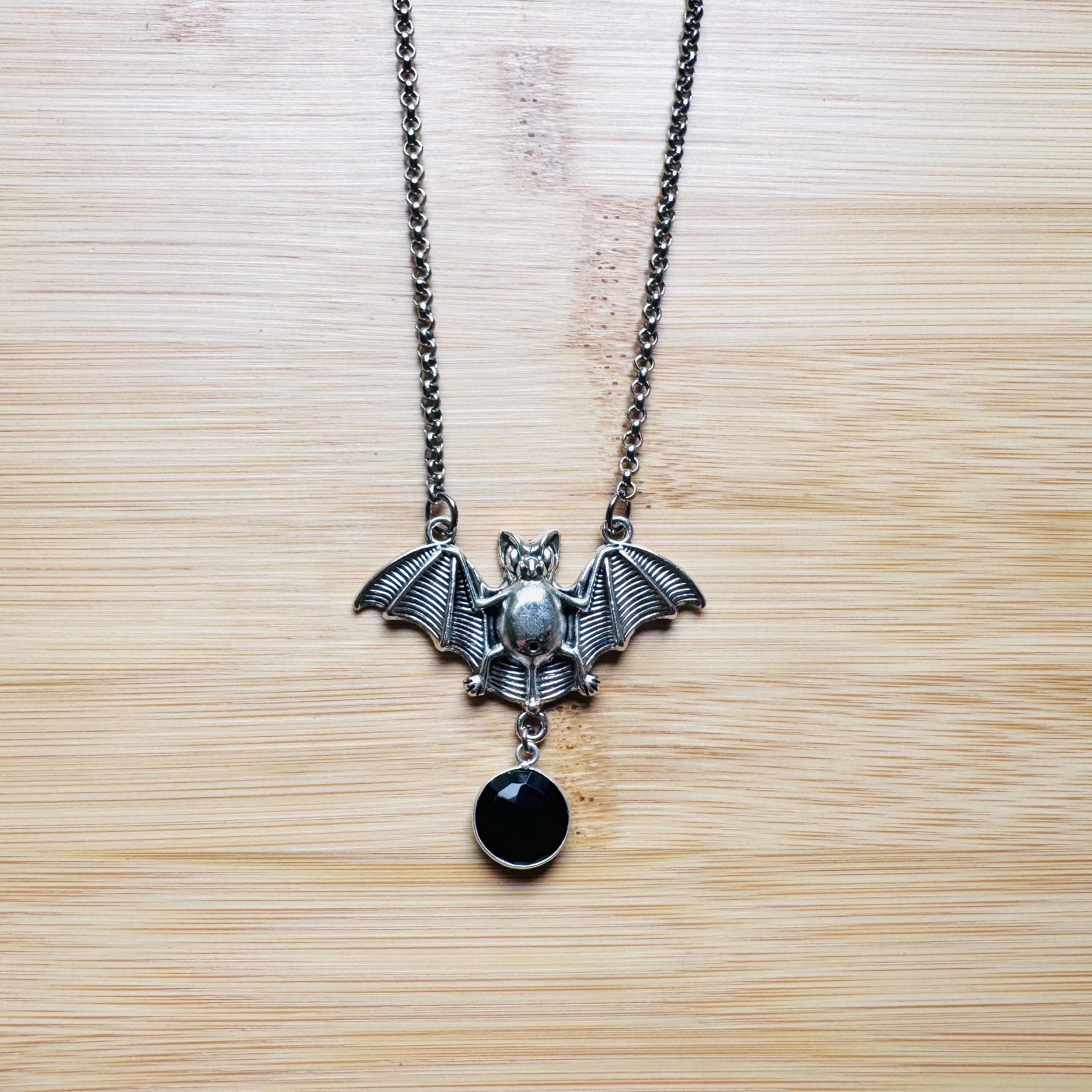 Bat Necklace, Silver Bat, Punk Necklace, Goth Necklace, Halloween Necklace, Halloween Gifts for Women, Sweet 16 Gift for Niece, Witchy Gifts