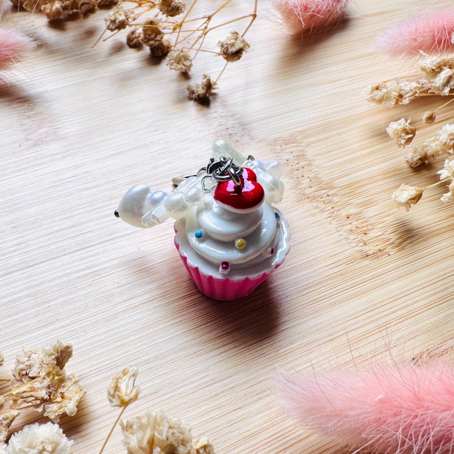 Cupcake Keychain, Purse Charm, Bag Charm, Star Keychain, Backpack Accessories, Coquette Gifts for Girls, Kawaii Gifts for Girlfriend