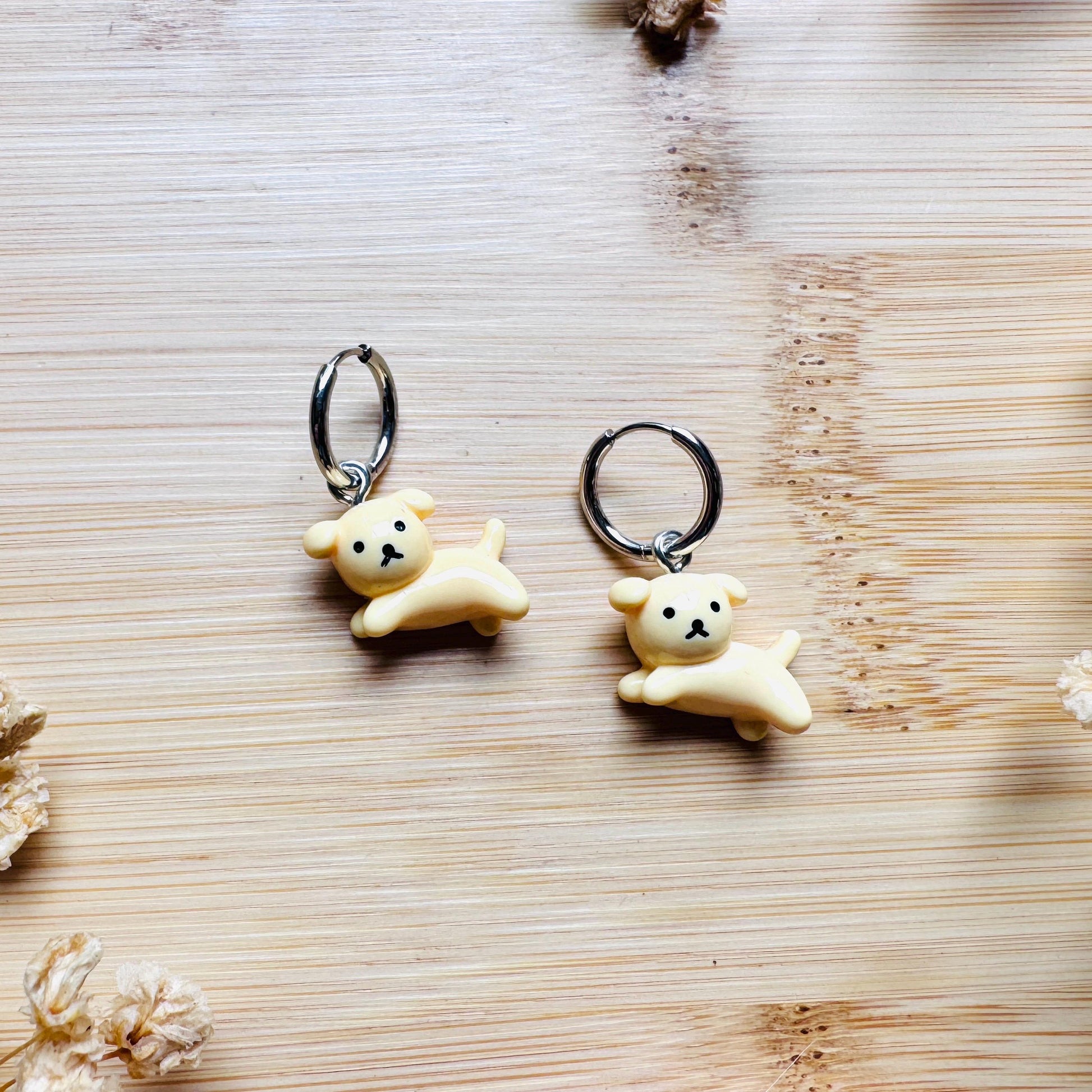Dog Earrings Dangle, Cute Earrings, Trendy Jewelry for Teens, Huggie Hoop Jewelry, Dog Lover Gifts, Unique Birthday Gift for Best Friend