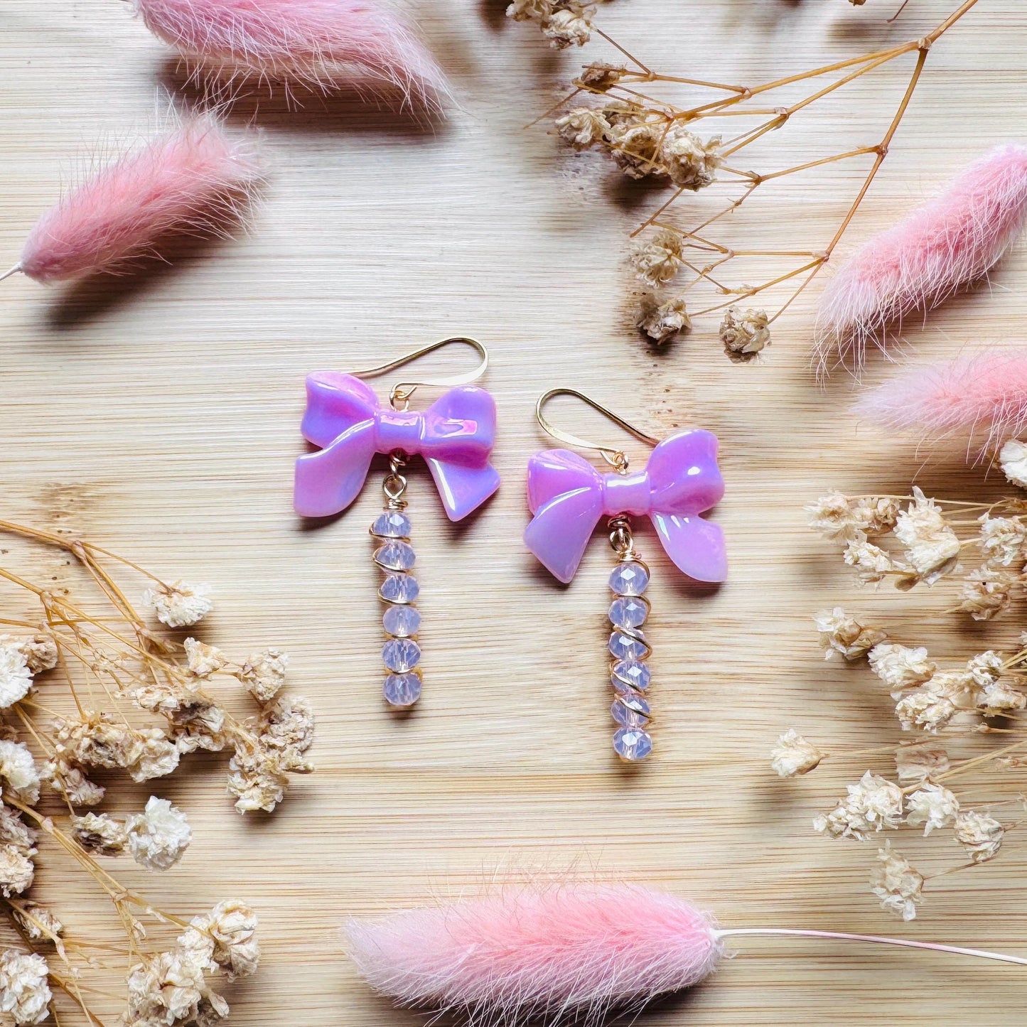 Bow Earrings, Pink Earrings, Festival Jewelry Earrings, Witchy Gifts, Unique Birthday Gift for Best Friend, Sweet 16 Gift for Niece