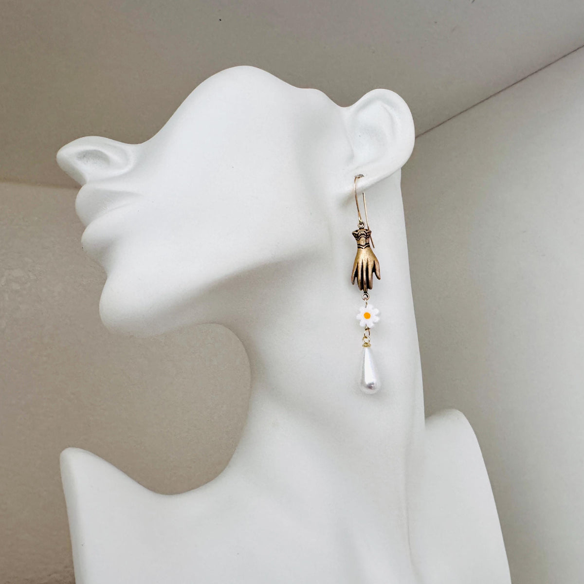 Hand Earrings, Flower Earrings For Women, Witchy Earrings Dangle, Wedding Jewelry for Brides, Teen Girl Jewelry, Unique Gifts for Daughter