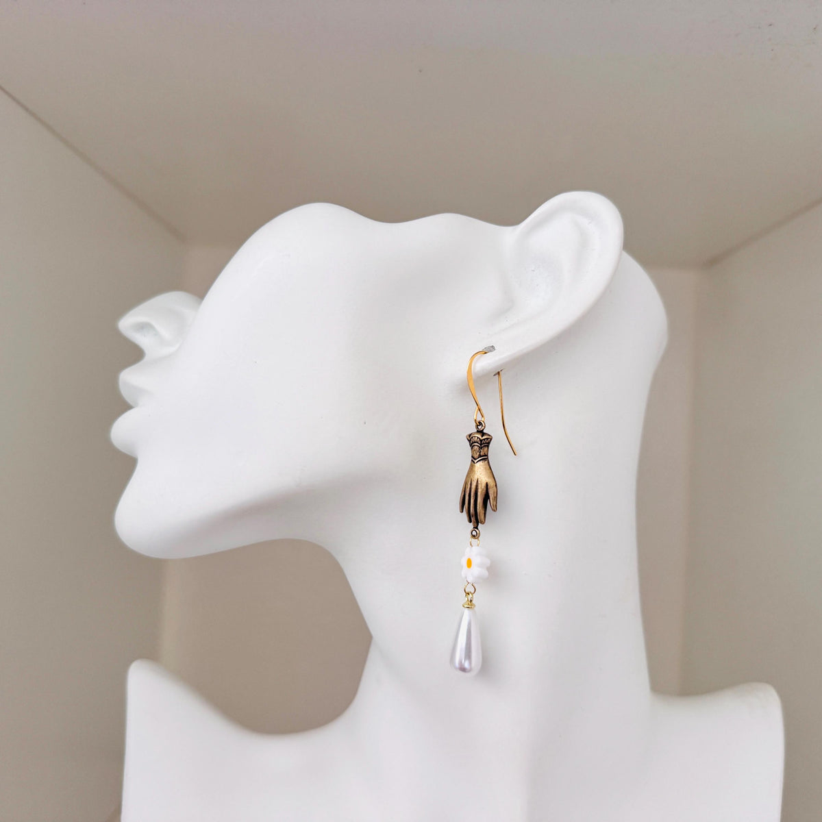 Hand Earrings, Flower Earrings For Women, Witchy Earrings Dangle, Wedding Jewelry for Brides, Teen Girl Jewelry, Unique Gifts for Daughter