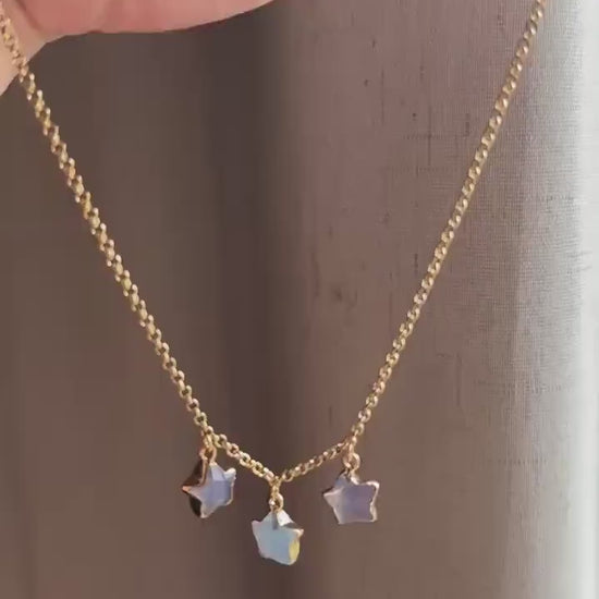 Opalite Necklace, Star Necklace, Celestial Jewelry, Mothers Day Gift from Daughter, Witchy Gifts, Best Friend Birthday Gifts for Her, Boho