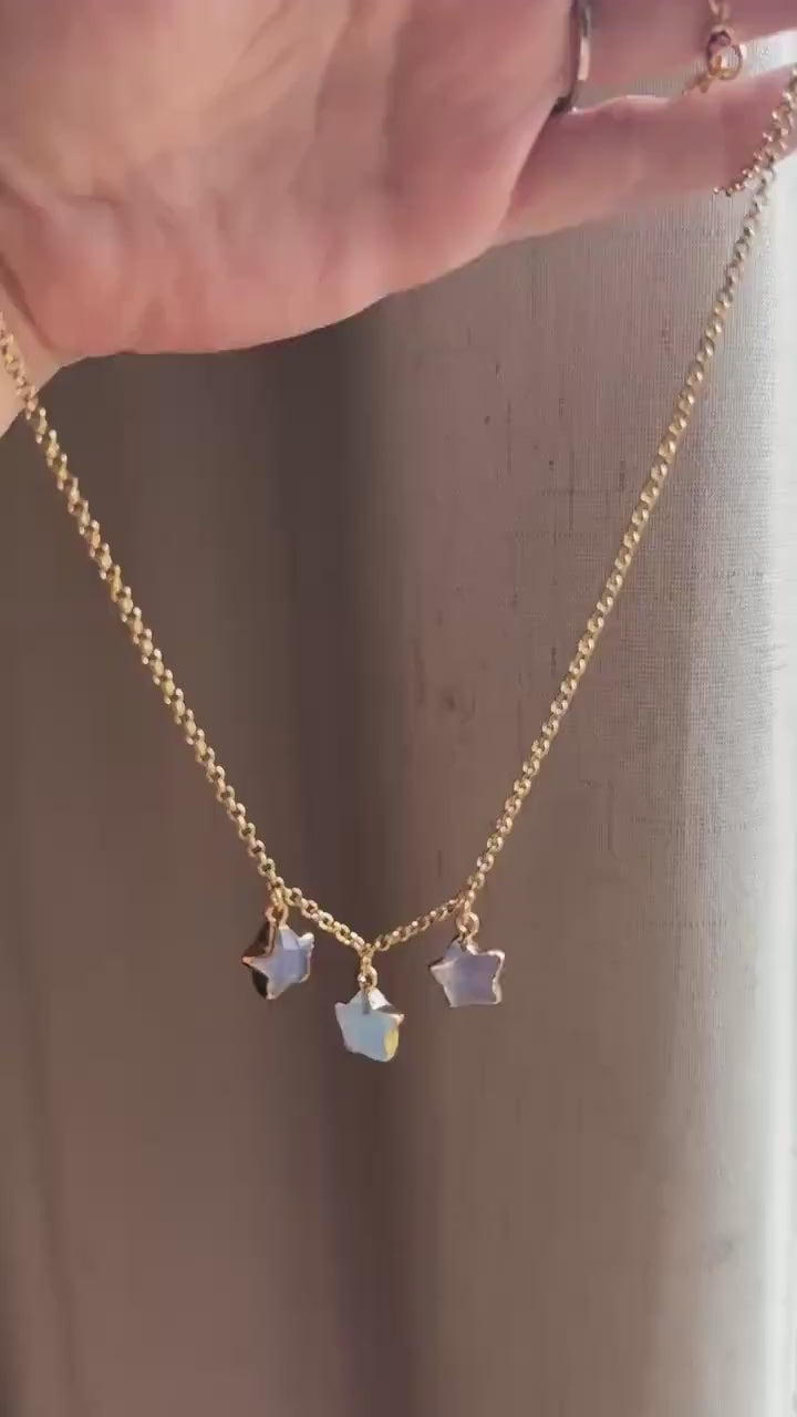 Opalite Necklace, Star Necklace, Celestial Jewelry, Mothers Day Gift from Daughter, Witchy Gifts, Best Friend Birthday Gifts for Her, Boho