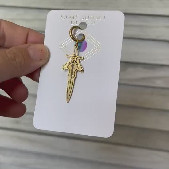Dagger Earring, Single Earring Dangle, Earring for Men, Mono Earring, Unique Birthday Gift for Brother, Witchy Gifts for Best Friend