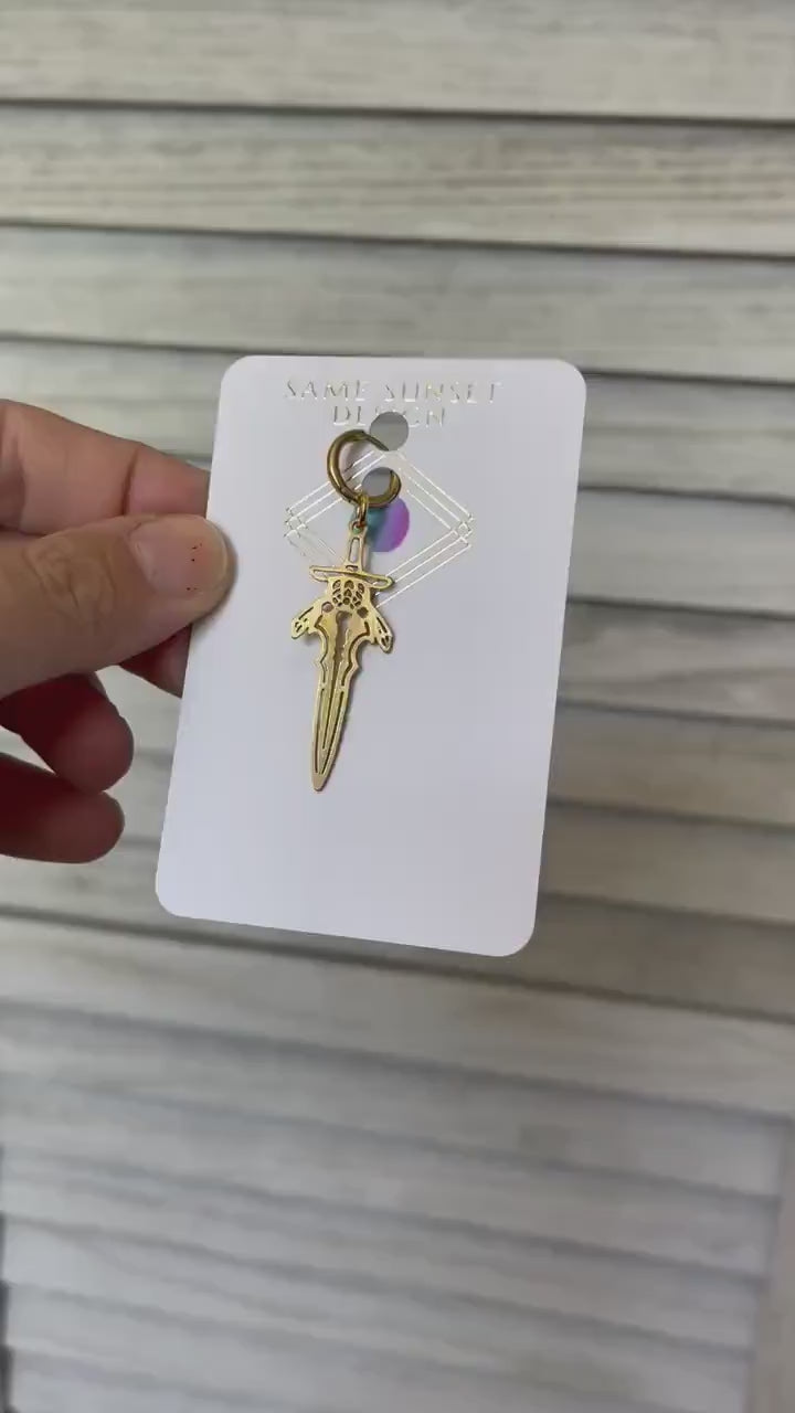 Dagger Earring, Single Earring Dangle, Earring for Men, Mono Earring, Unique Birthday Gift for Brother, Witchy Gifts for Best Friend